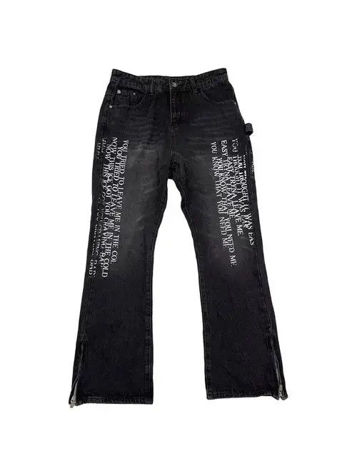 Jean Washed lumberjack workwear leg zip micro flare jeans Size US 30 / EU 46 - 5 Thumbnail