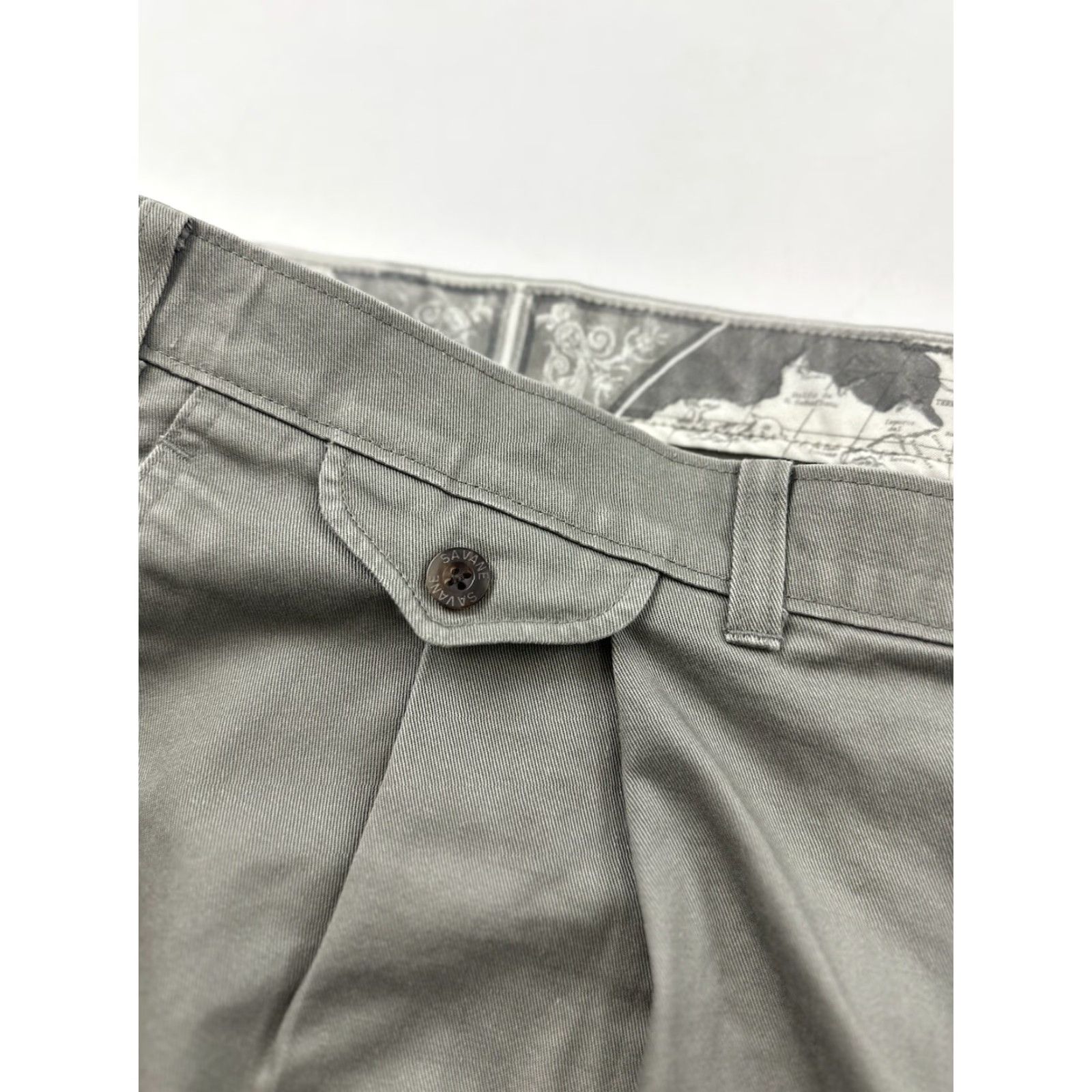 Savane VINTAGE Savane Pants Men’s 47x29 Khaki Big And Tall Pleated Designer Pants Khakis 90s Preppy Mens Size US 30 / EU 46 - 5 Thumbnail