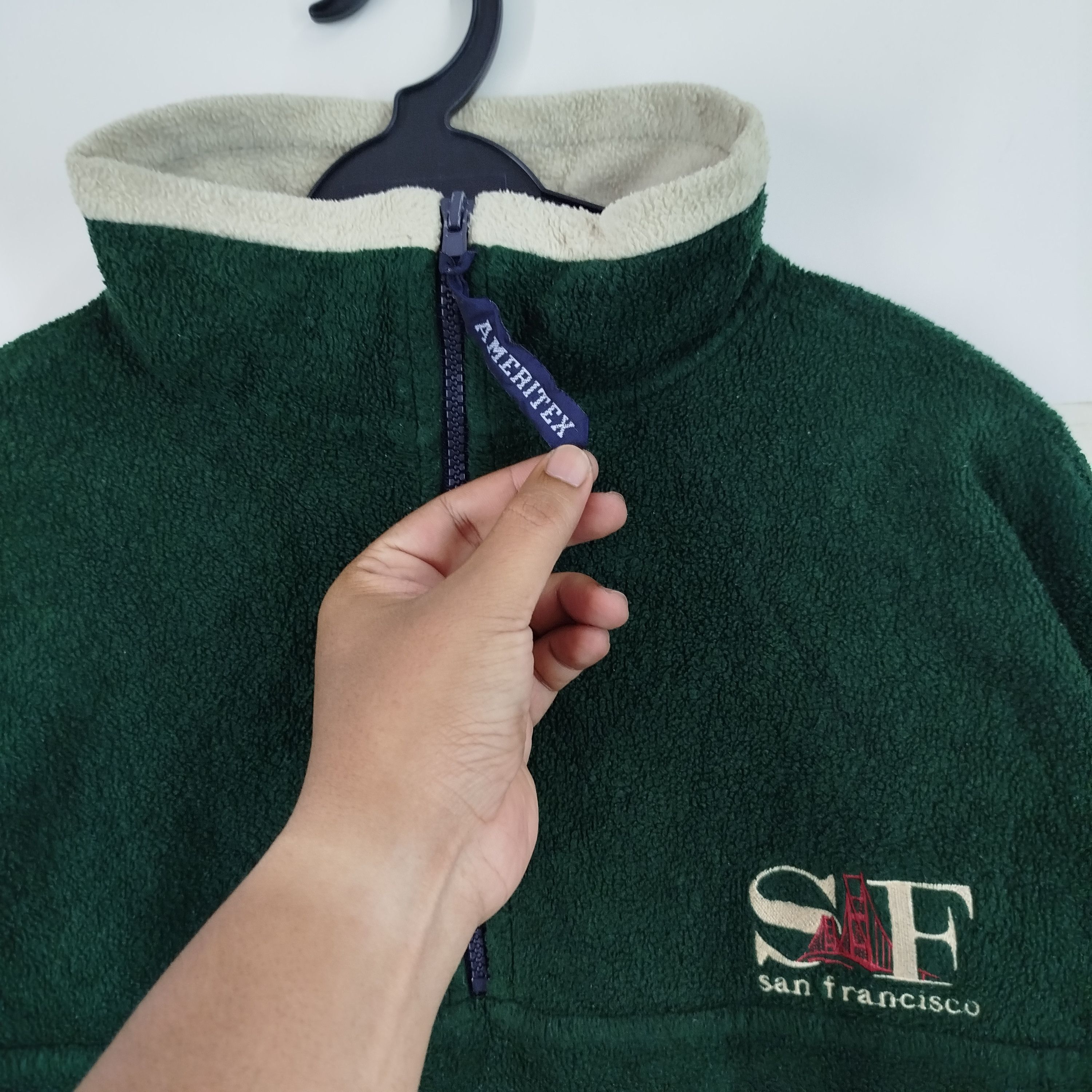 Vintage San Francisco Embroidery Logo Half Zipper Fleece Made In USA Size US L / EU 52-54 / 3 - 2 Thumbnail