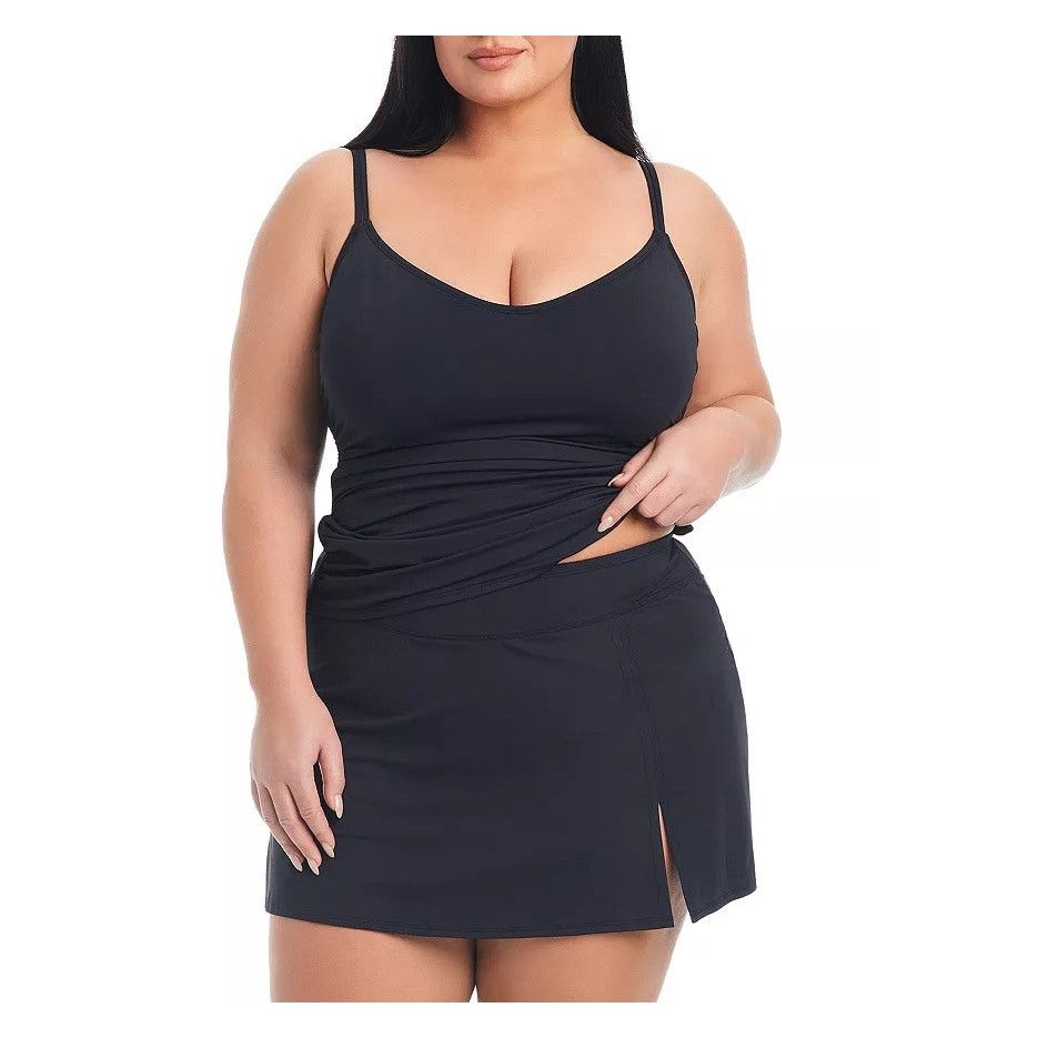 The Unbranded Brand Bleu Rod Beattie Women Black Swim Tankini Top Plus Size 18W Size ONE SIZE - 1 Thumbnail