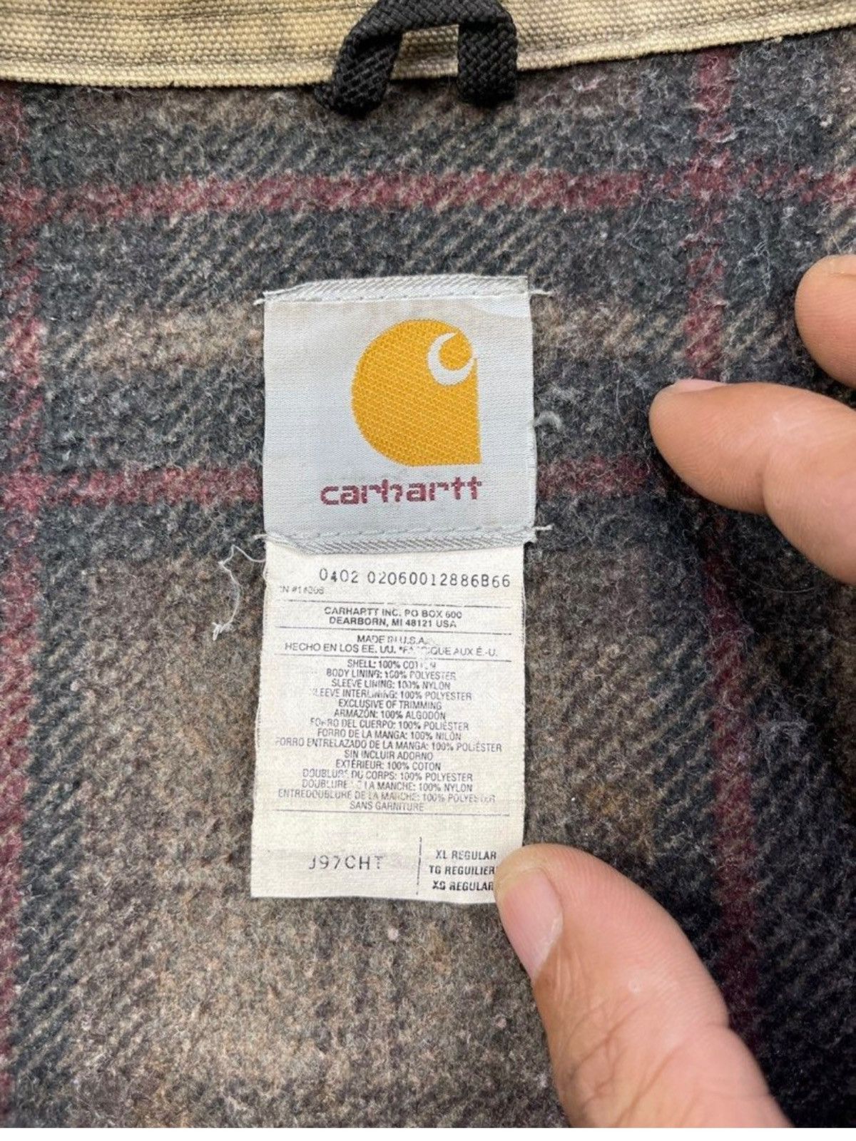 Carhartt Vintage Carhartt J97CHT Blanked Lines Detroit Jacket Size US XL / EU 56 / 4 - 10 Thumbnail