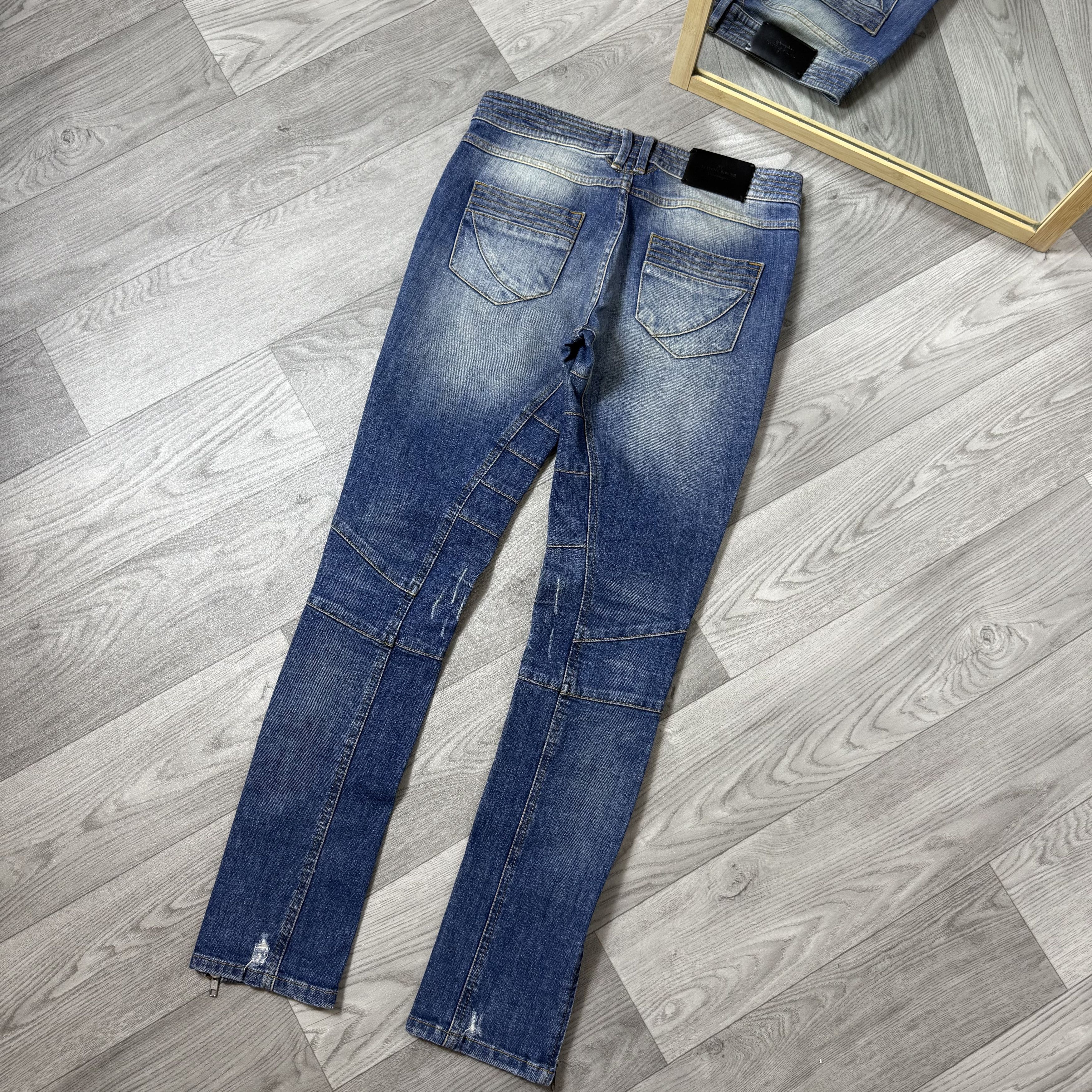 By Malene Birger Vintage By Malene Birger 90s Rare Full Zip Faded Jeans Pants Size 28" / US 6 / IT 42 - 6 Thumbnail