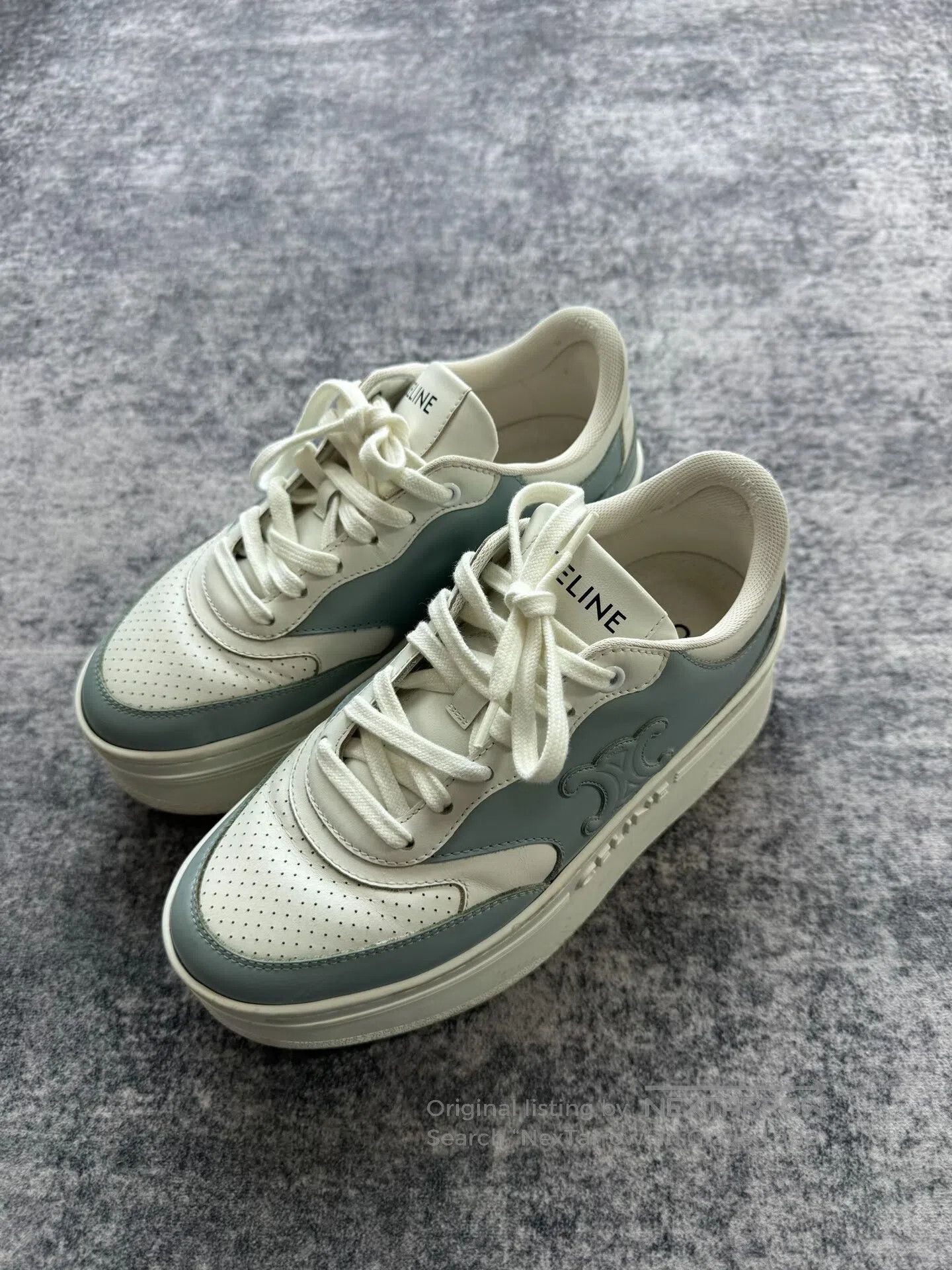 Celine CELINE Dusty Blue Platform Shoes| Size US 5.5 / IT 35.5 - 1 Thumbnail