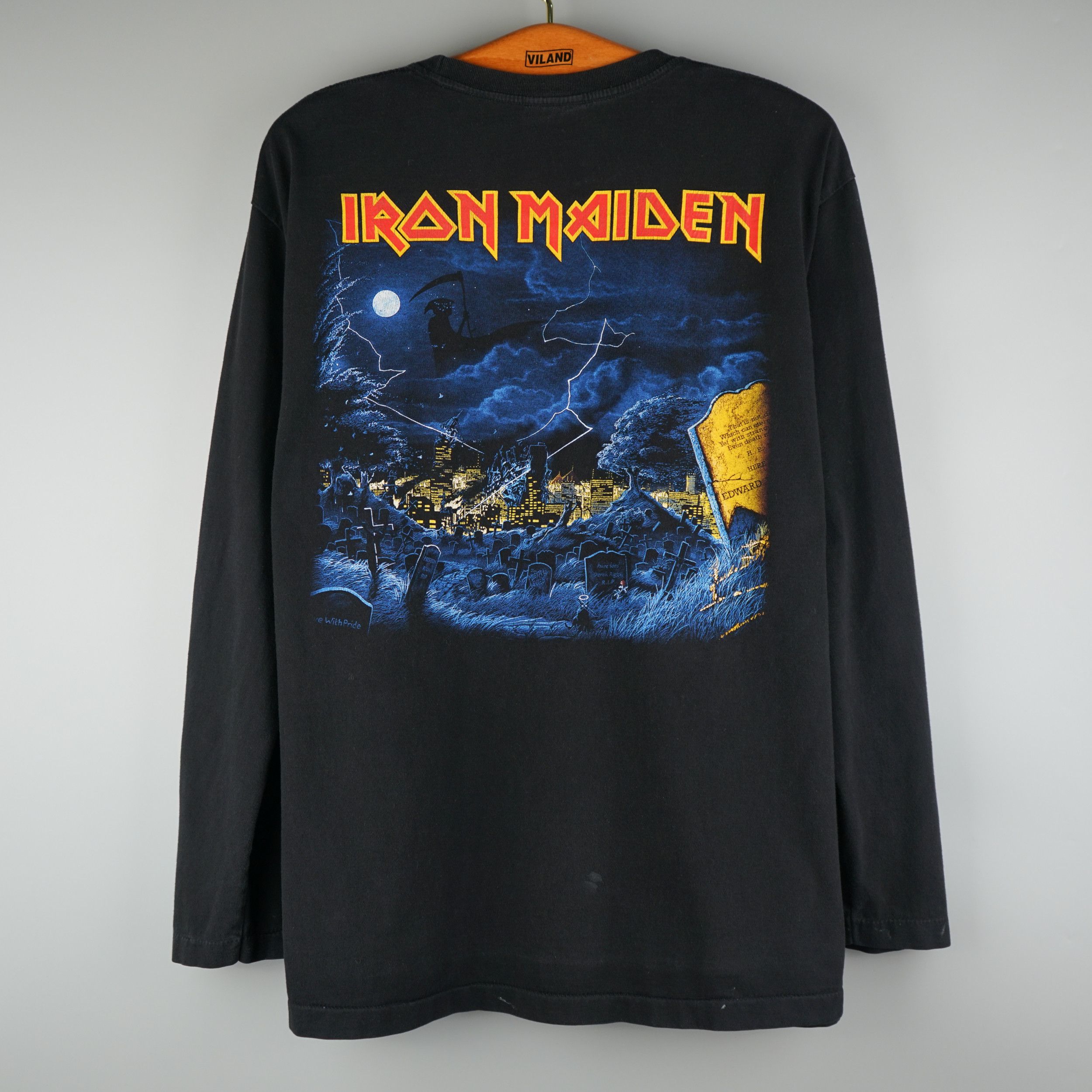 Band Tees × Vintage Vintage 1990s Iron Maiden T-Shirt Live After Death Size US XL / EU 56 / 4 - 9 Thumbnail