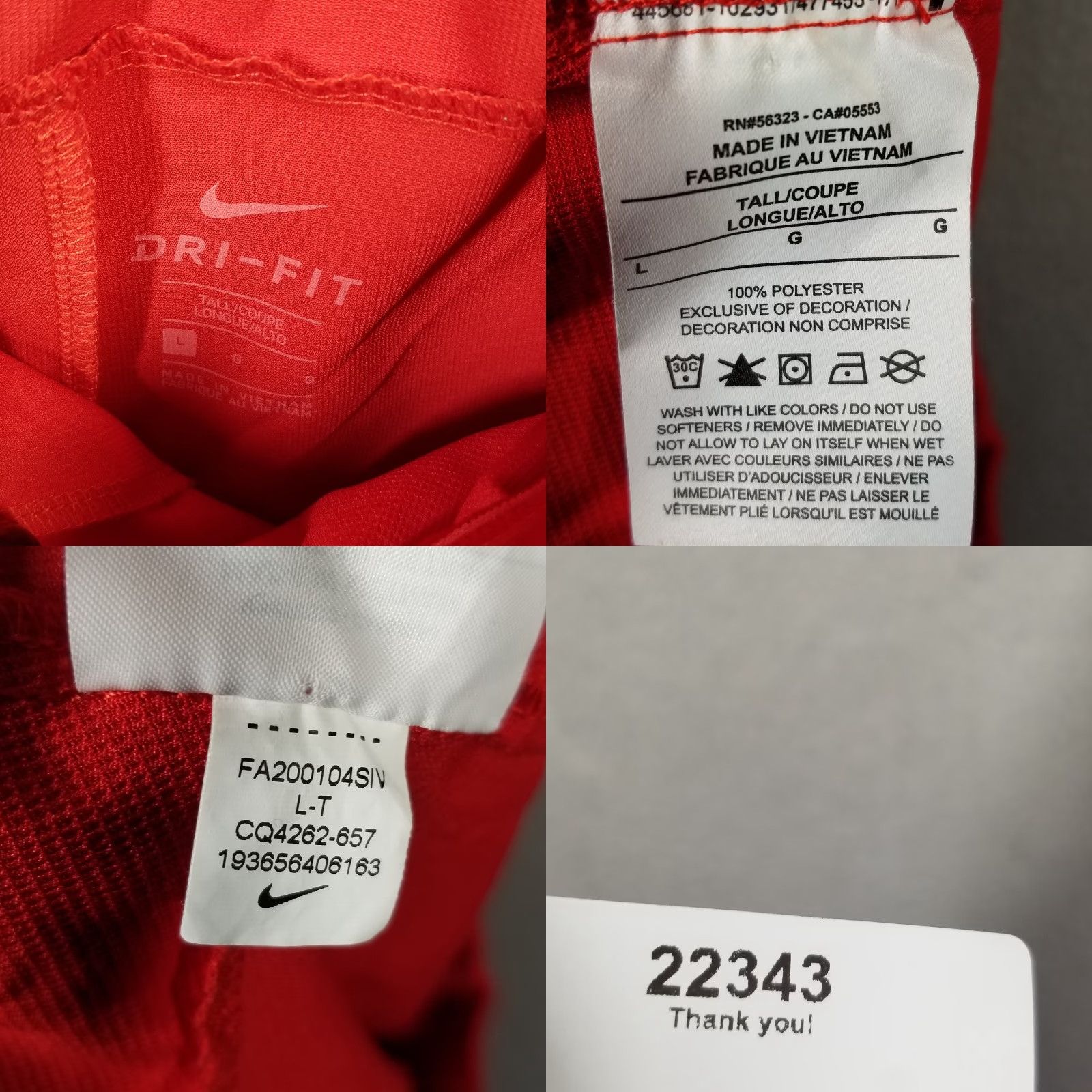 Nike Nike Flex Training Shorts all USA Red LT Large Tall Regular Men Built for Activewear Size US 33 - 8 Thumbnail