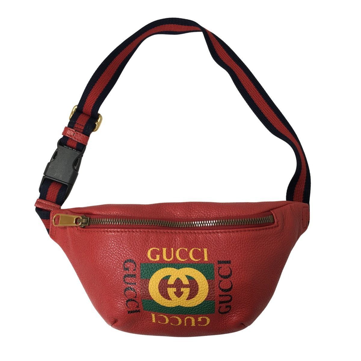 Gucci GUCCI Print Small Belt Bag Red 527792 0 Size ONE SIZE - 3 Thumbnail