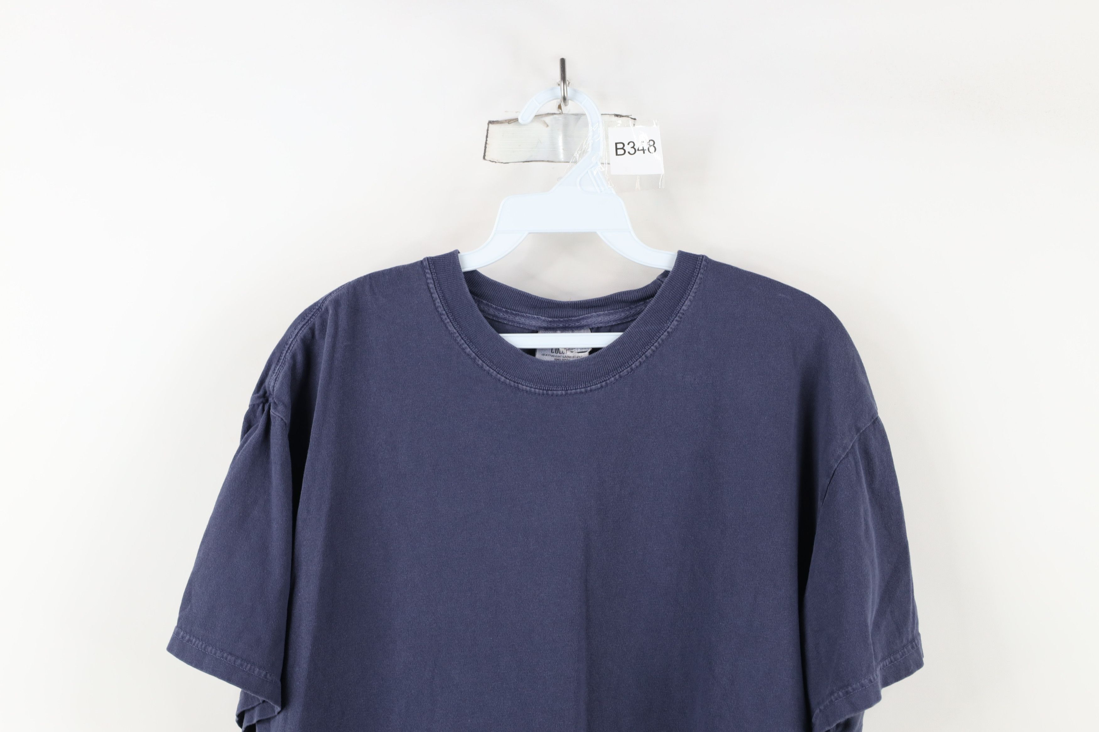 Vintage Vintage 90s Streetwear Heavyweight Blank Garment Dye T-Shirt Size L / US 10 / IT 46 - 2 Thumbnail
