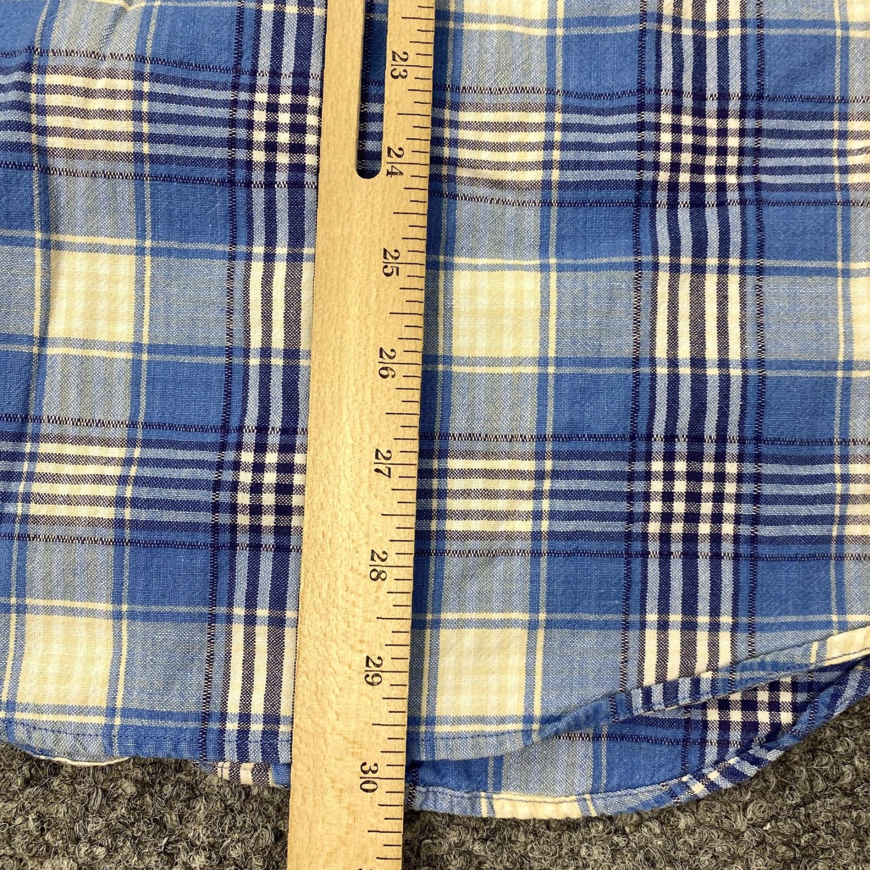 Eddie Bauer VINTAGE Eddie Bauer Shirt Men L Blue Yellow Plaid Cotton Button-Up Short Sleeve Casual Brandon? (Wait) Size US L / EU 52-54 / 3 - 6 Thumbnail