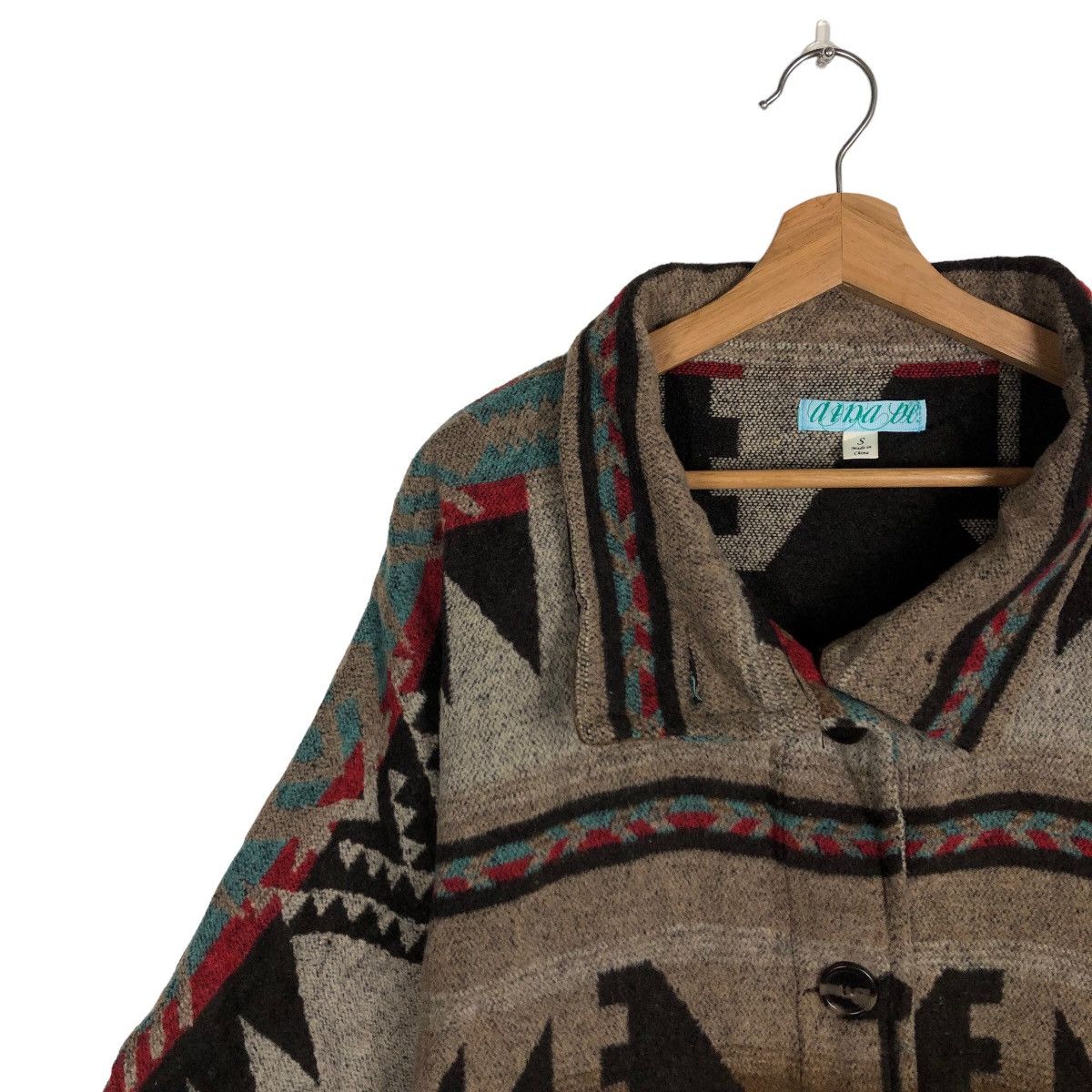 Japanese Brand VINTAGE WOOL NAVAJO AZTEC DESIGN JACKET JAPAN Size US S / EU 44-46 / 1 - 6 Thumbnail