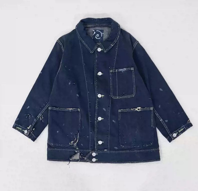 Visvim ICT Benny Jkt Crash Destruct Splash Ink Jacket Jacket Denim