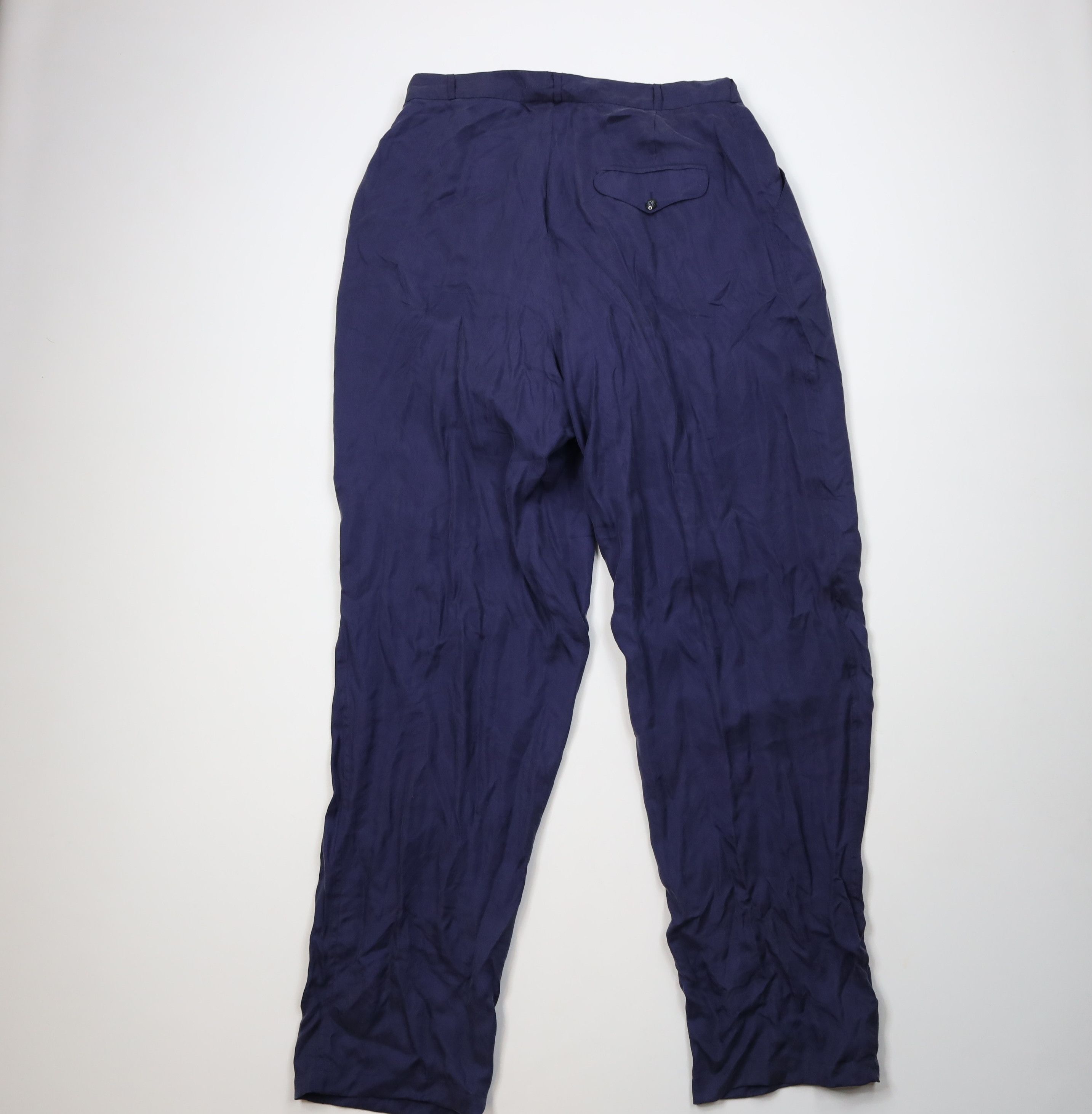 Vintage Deadstock Vintage 90s Streetwear Fit Silk Pants Navy Blue Size US 38 / EU 54 - 10 Thumbnail