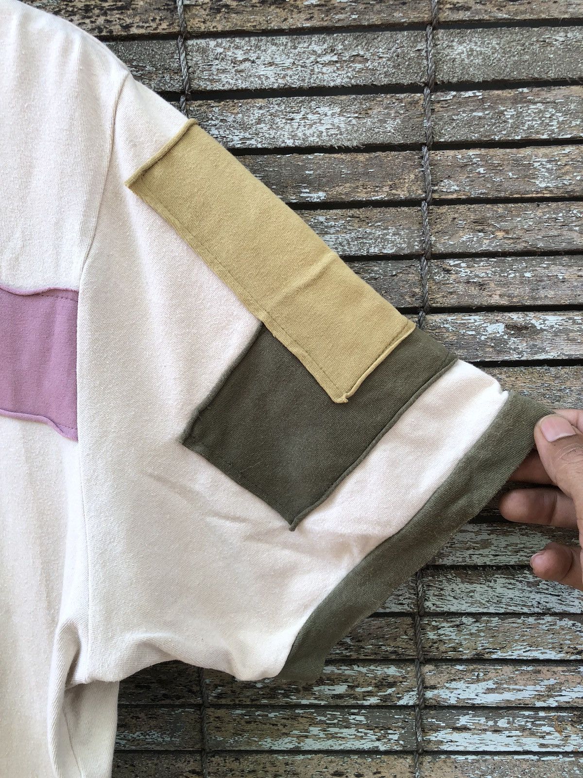 Japanese Brand × Vintage Japanese Brand Dip Co.jp Issey Miyake Patchwork Style Tshirt Size US L / EU 52-54 / 3 - 8 Thumbnail