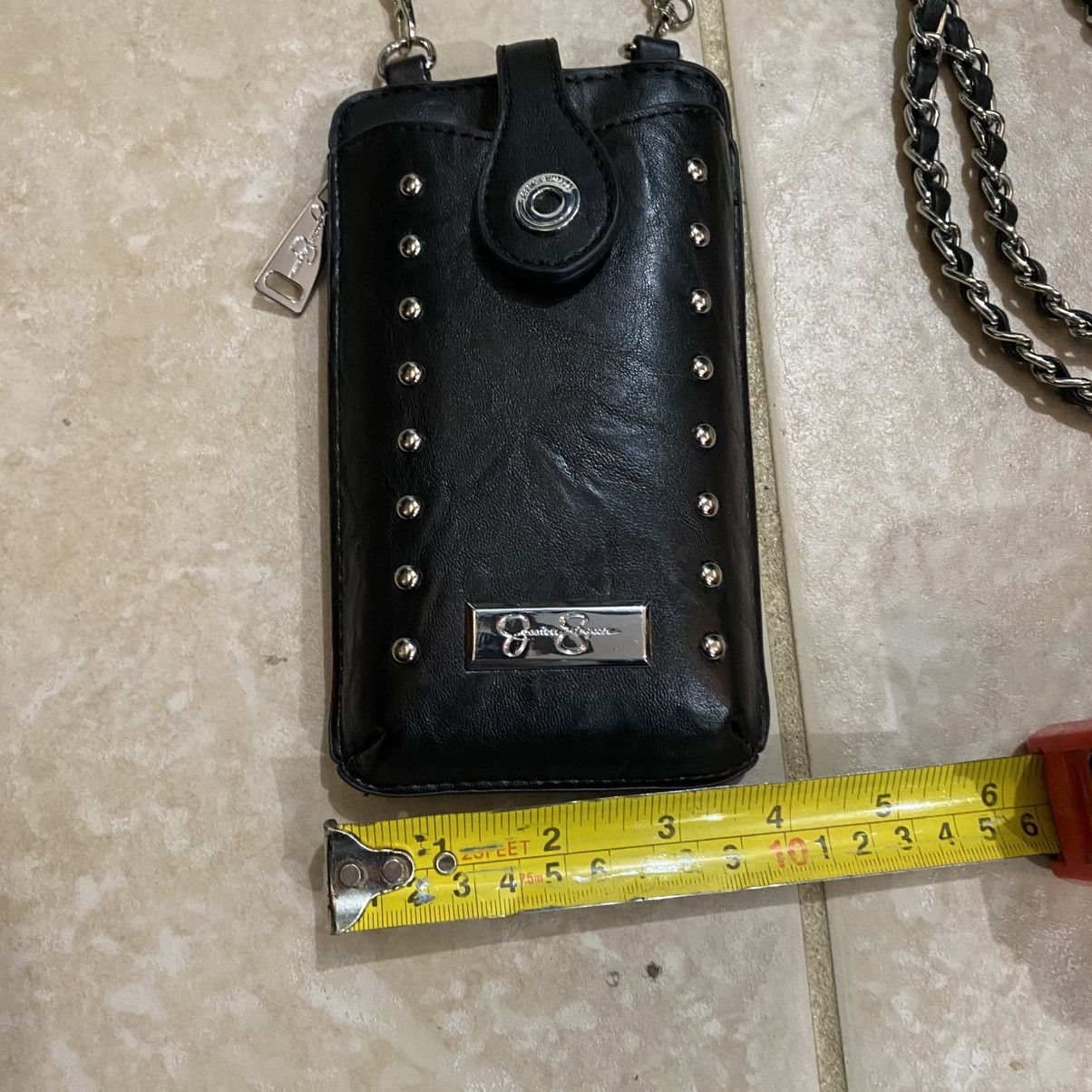Jessica Simpson NEW studded chain faux leather wallet bag Size ONE SIZE - 8 Thumbnail