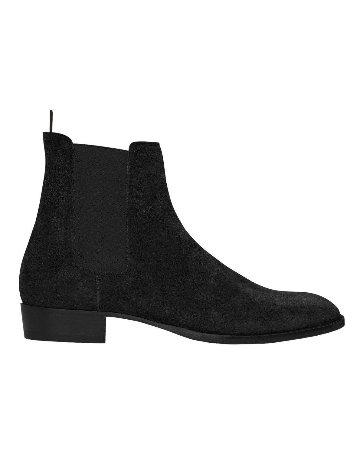 image of Saint Laurent Paris 443208Вт3001000 Wyatt Chelsea Boots In Suede in Black, Men's (Size 7)