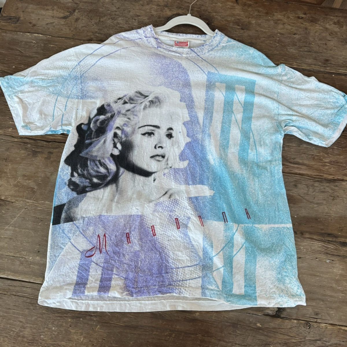 image of 1991 Madonna Boy Toy All Over Print T-Shirt Size XL Vintage in White, Men's