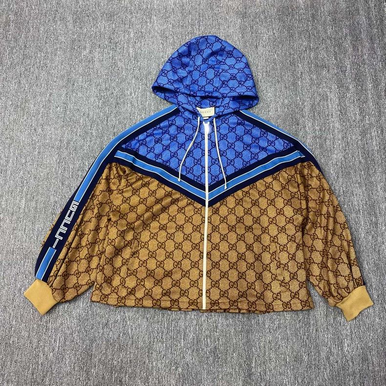 Gucci Gucci Color-Block Jacket with Logo Print-dmc Size US S / EU 44-46 / 1 - 1 Thumbnail