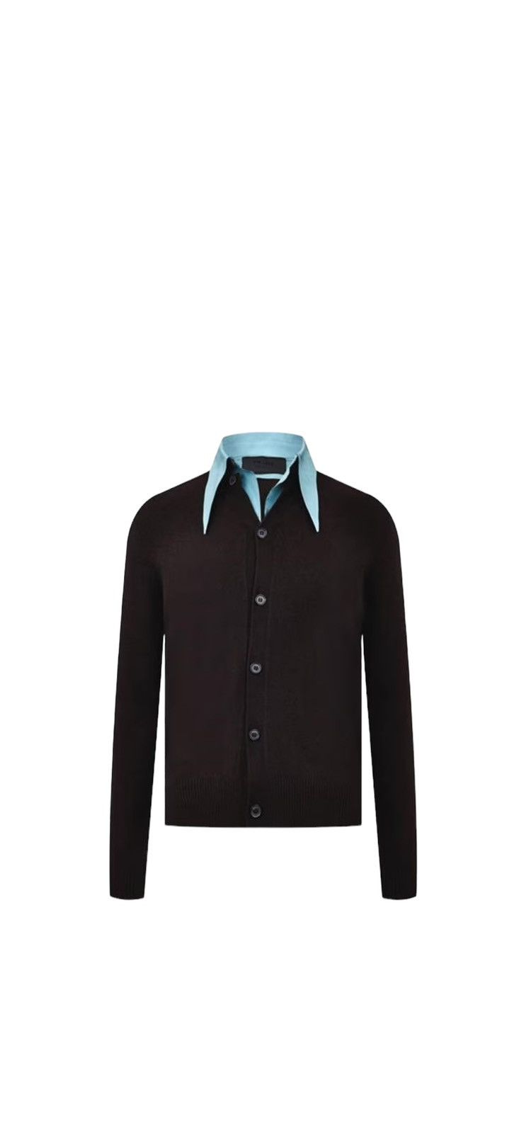 image of Prada Collared Cardigan in Navy, Men's (Size Small)