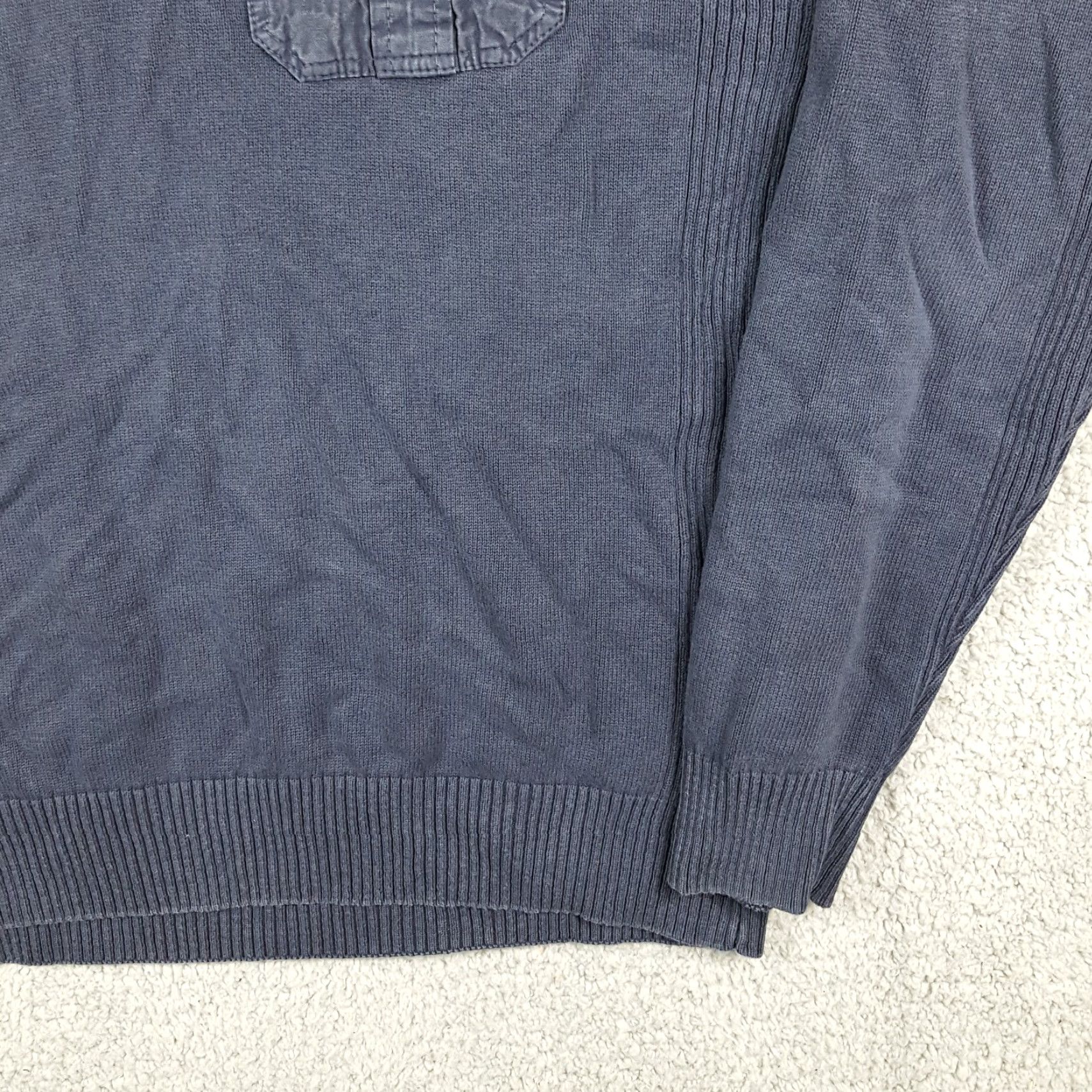 Oscar De La Renta VINTAGE Oscar de la Renta Sweater Knit Pullover Long Sleeve Crew Neck Pockets 90s Casual Men Medium Navy Blue Size US M / EU 48-50 / 2 - 3 Thumbnail