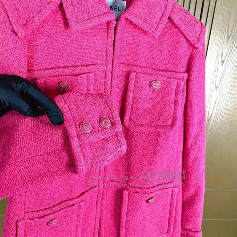Chanel Chanel Pink Cotton Women's Jacket . Size M / US 6-8 / IT 42-44 - 4 Thumbnail