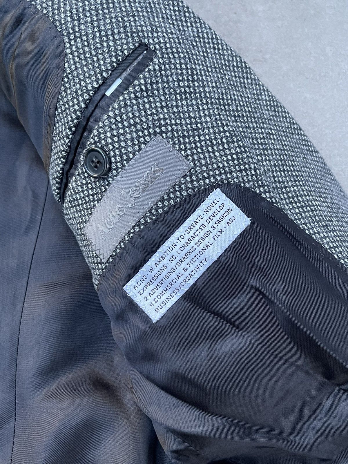 Acne Studios Acne Jeans Black White Grey Wool Blazer Size US M / EU 48-50 / 2 - 17 Thumbnail