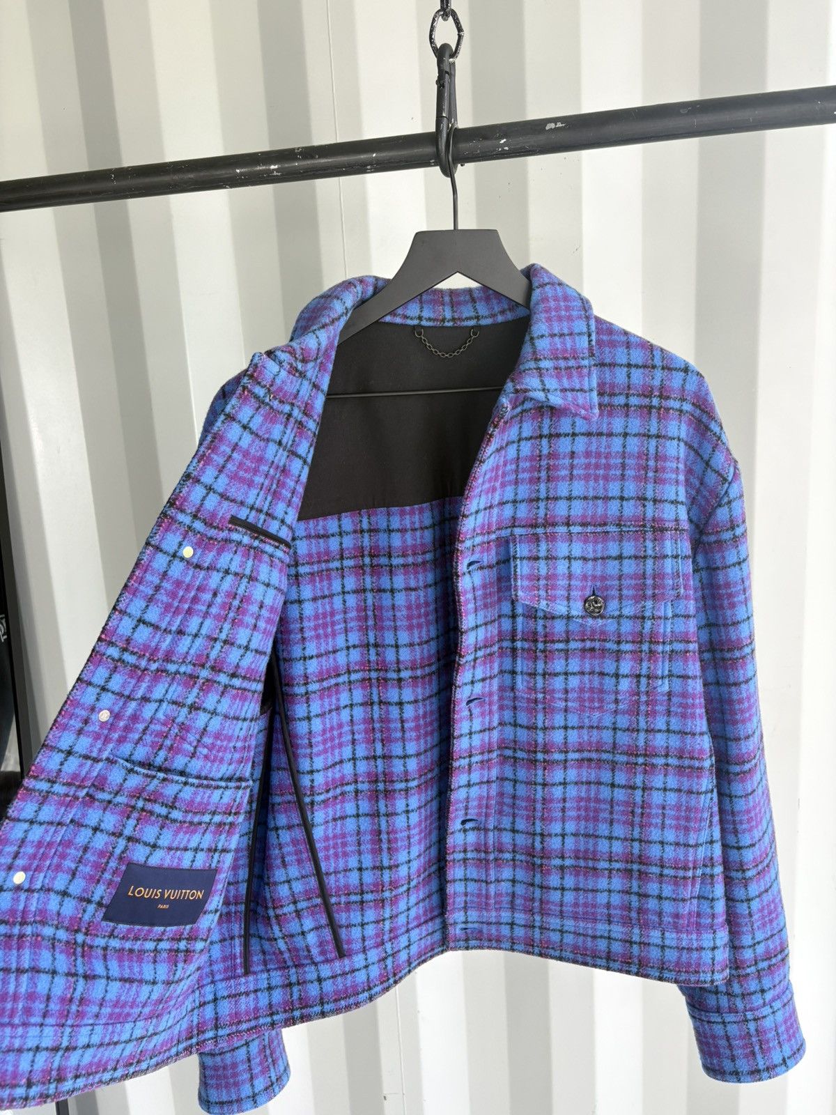 Louis Vuitton Oversize Blue Trucker Flannel Jacket Virgil Era Size US M / EU 48-50 / 2 - 4 Thumbnail