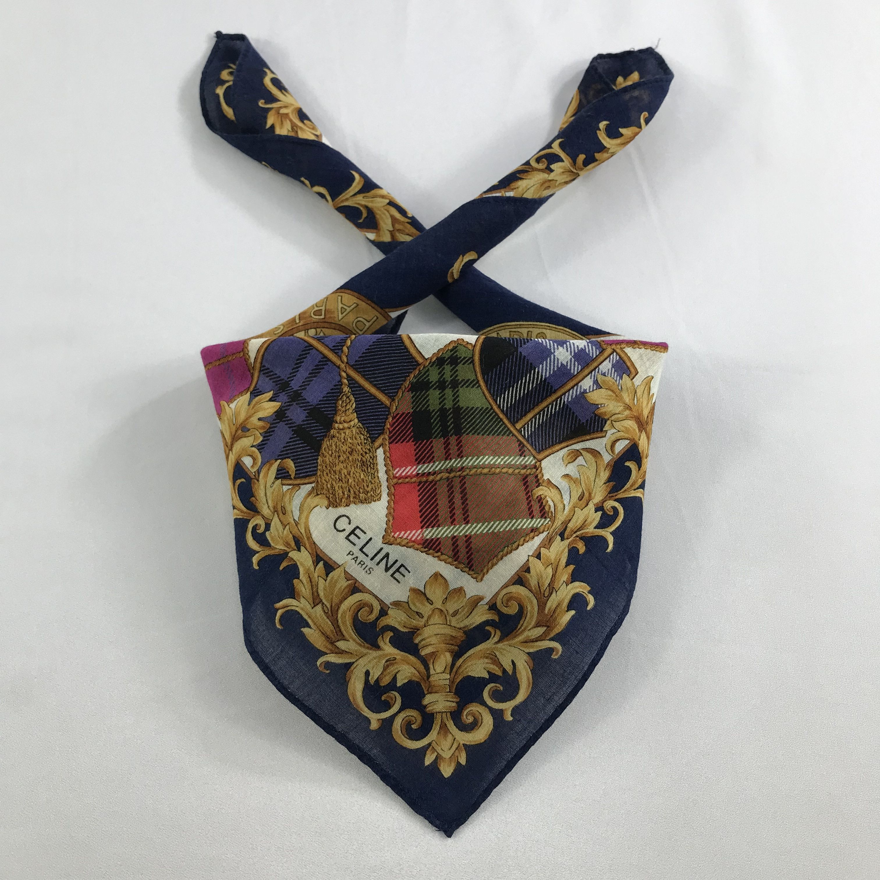 Celine × Vintage Celine Bandana / Handkerchief / Neckerchief - S2602 Size ONE SIZE - 3 Thumbnail