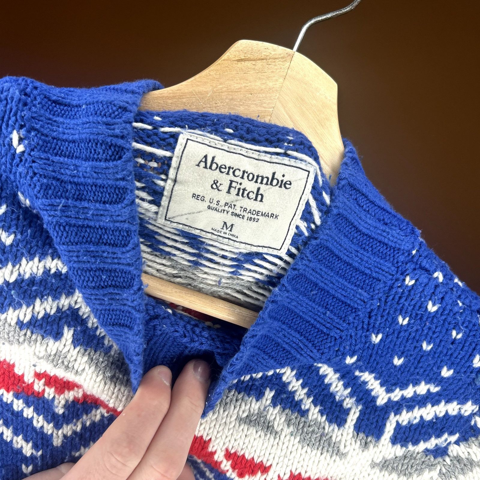 Abercrombie & Fitch Y2K Abercrombie & Fitch Birds Eye Sweater Medium Size US M / EU 48-50 / 2 - 6 Thumbnail