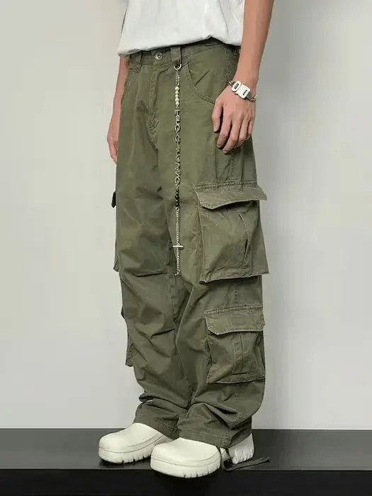 VIBE Street retro multi-pocket cargo casual pants Size US 34 / EU 50 - 4 Thumbnail
