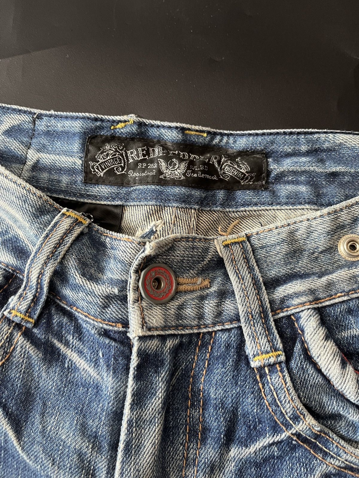 Christian Audigier Super Japanese Red Pepper Distressed jeans Size US 30 / EU 46 - 10 Thumbnail