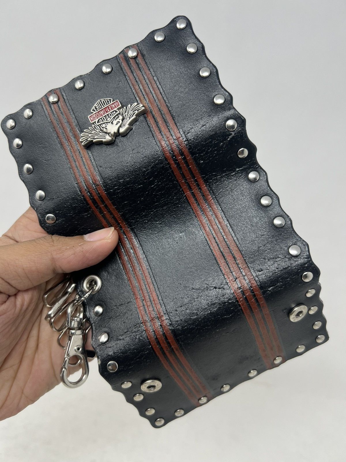 Harley Davidson Harley Davidson American Stud Leather Key Case Wallet Size ONE SIZE - 9 Thumbnail