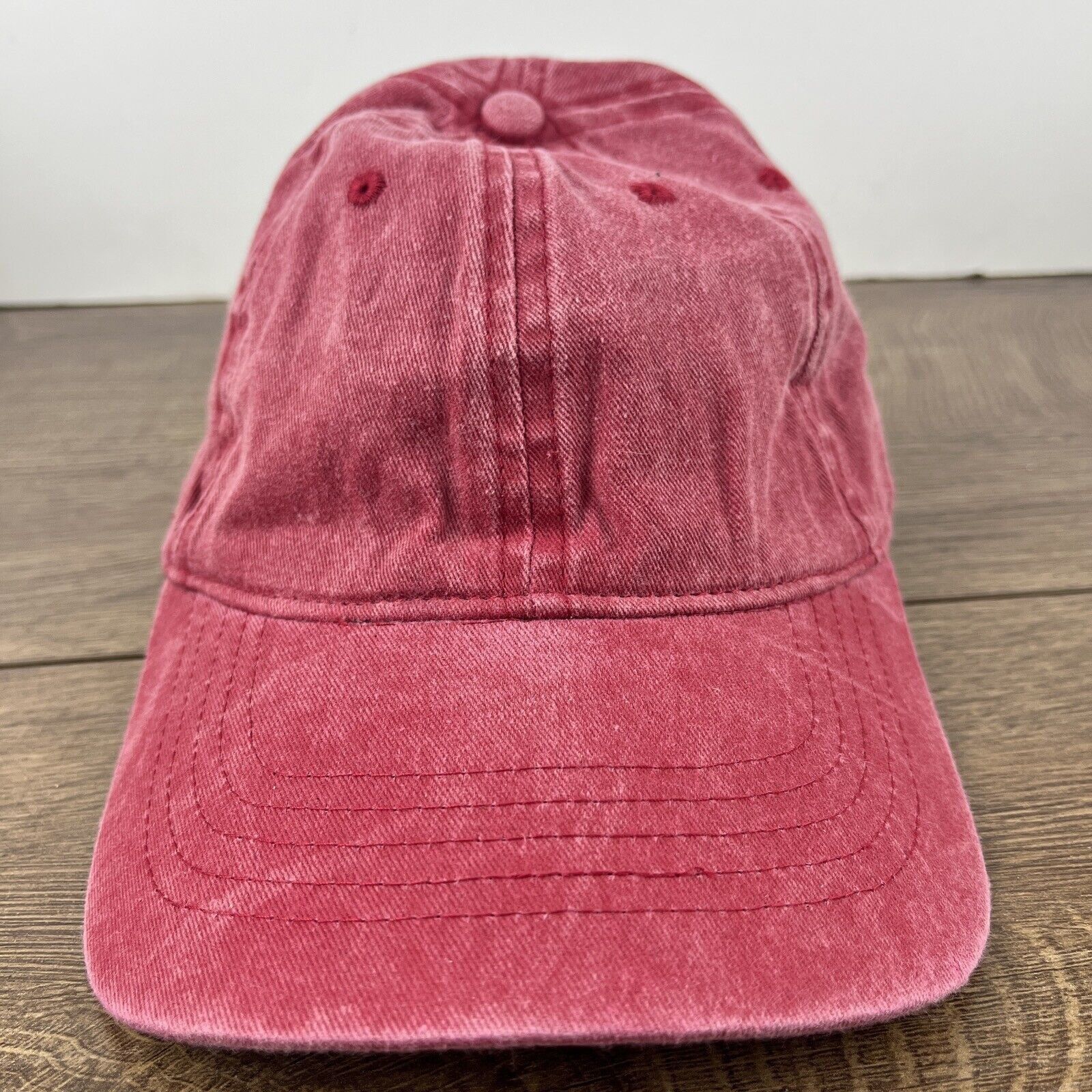 Other Plain Red Hat Baseball Cap Red Hat Adjustable Adult Size Hat Size ONE SIZE - 4 Thumbnail