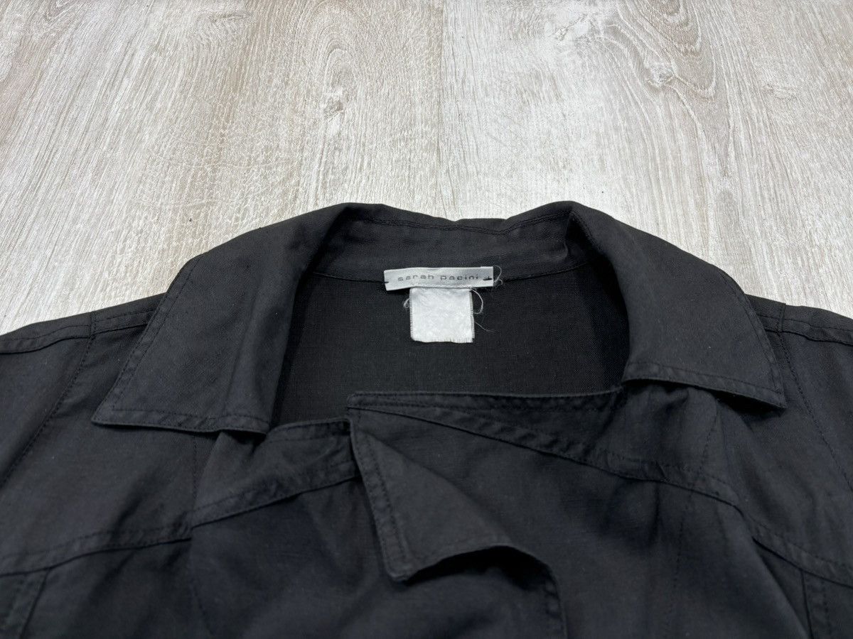 Japanese Brand × Sarah Pacini Womens linen coat Sarah Pacini Size S Color Black Size S / US 4 / IT 40 - 5 Thumbnail