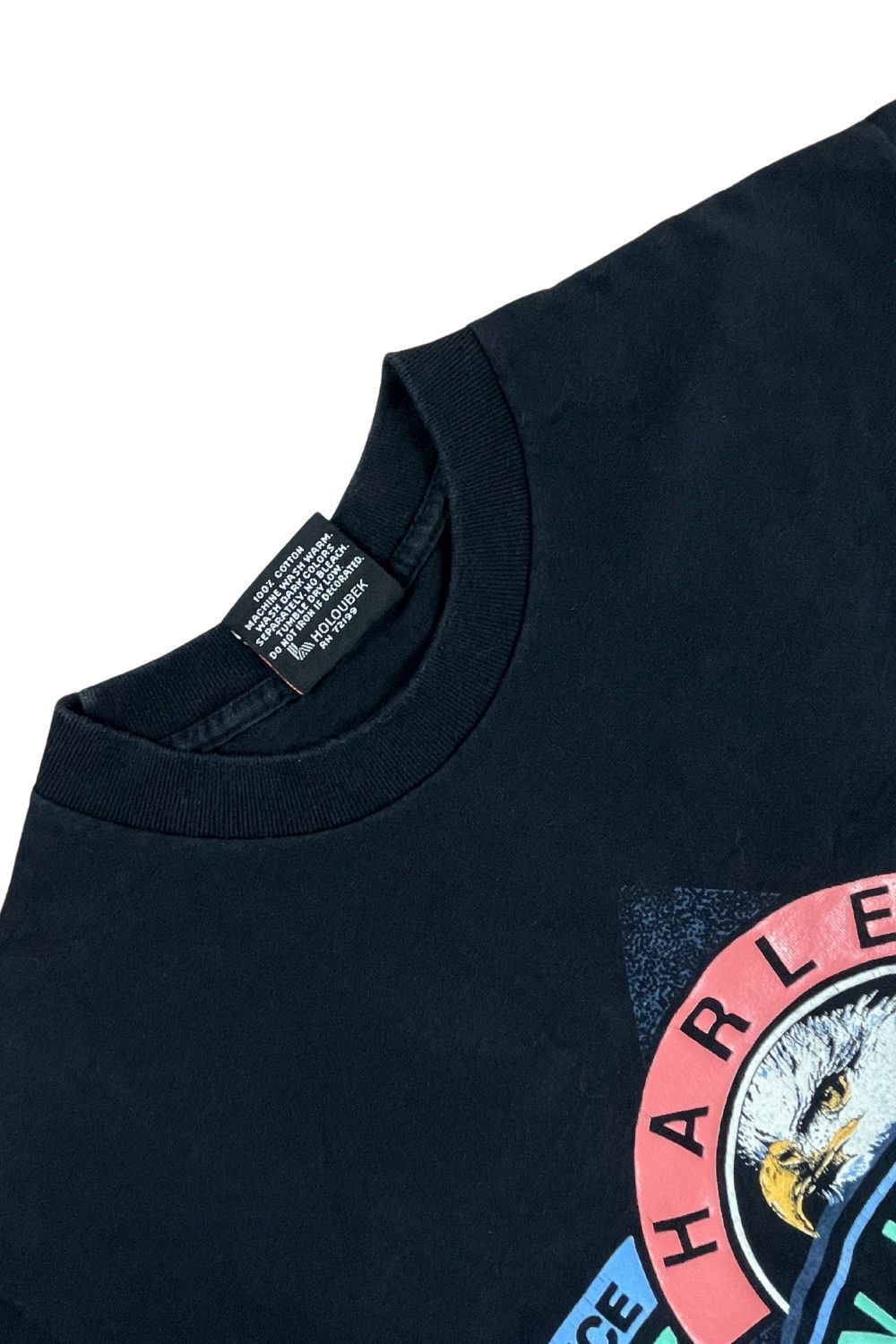 Harley Davidson × Vintage 1991 Harley Pastel Eagle - Holoubek - Single Stitch - Sz M Size US S / EU 44-46 / 1 - 6 Thumbnail