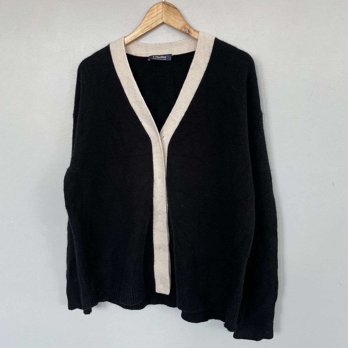 Designer × Max Mara 'S MAX MARA Carrara V-Neck Cardigan luxury Size L / US 10 / IT 46 - 3 Thumbnail