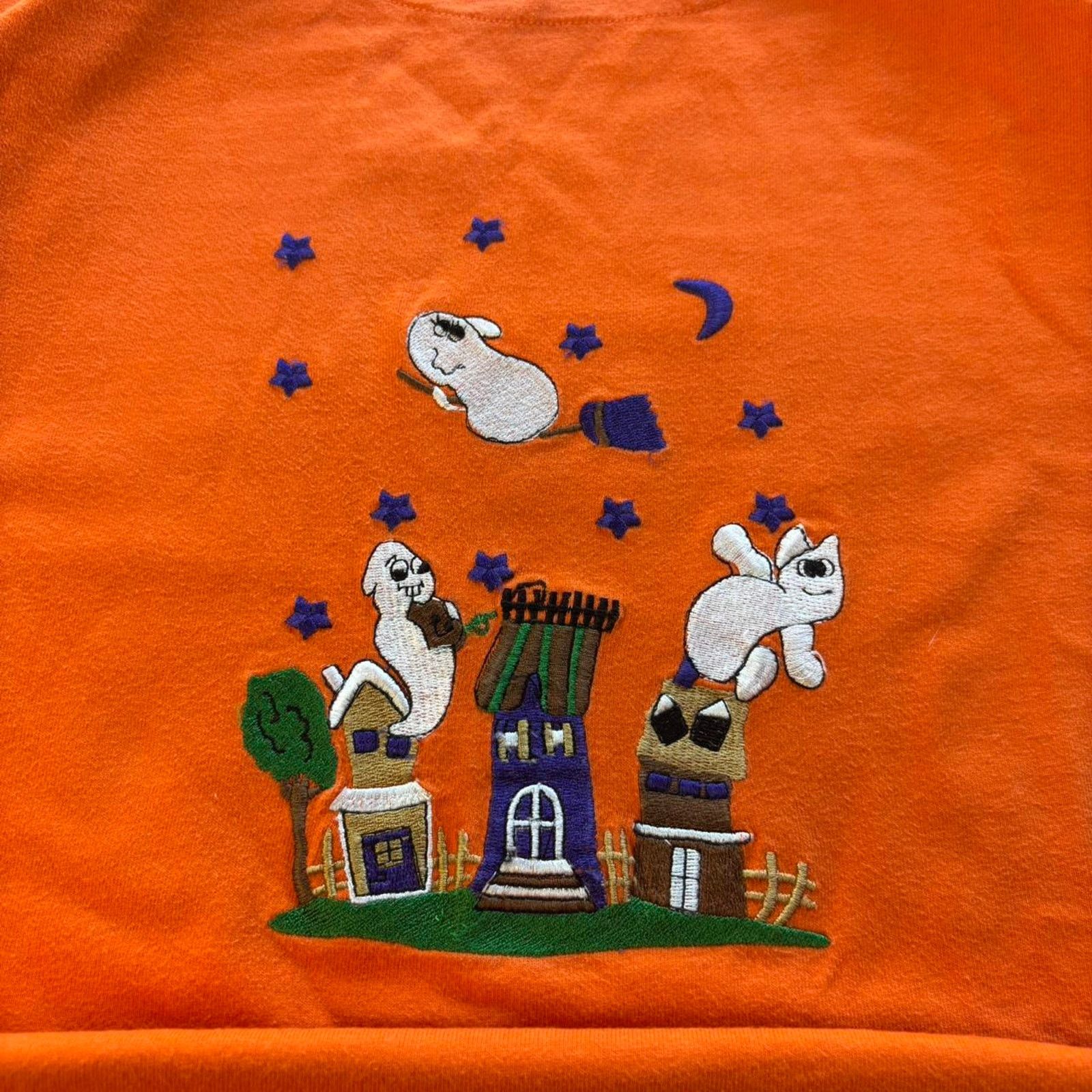 Vintage 90s Halloween embroidered Shirt Size S / US 4 / IT 40 - 2 Thumbnail