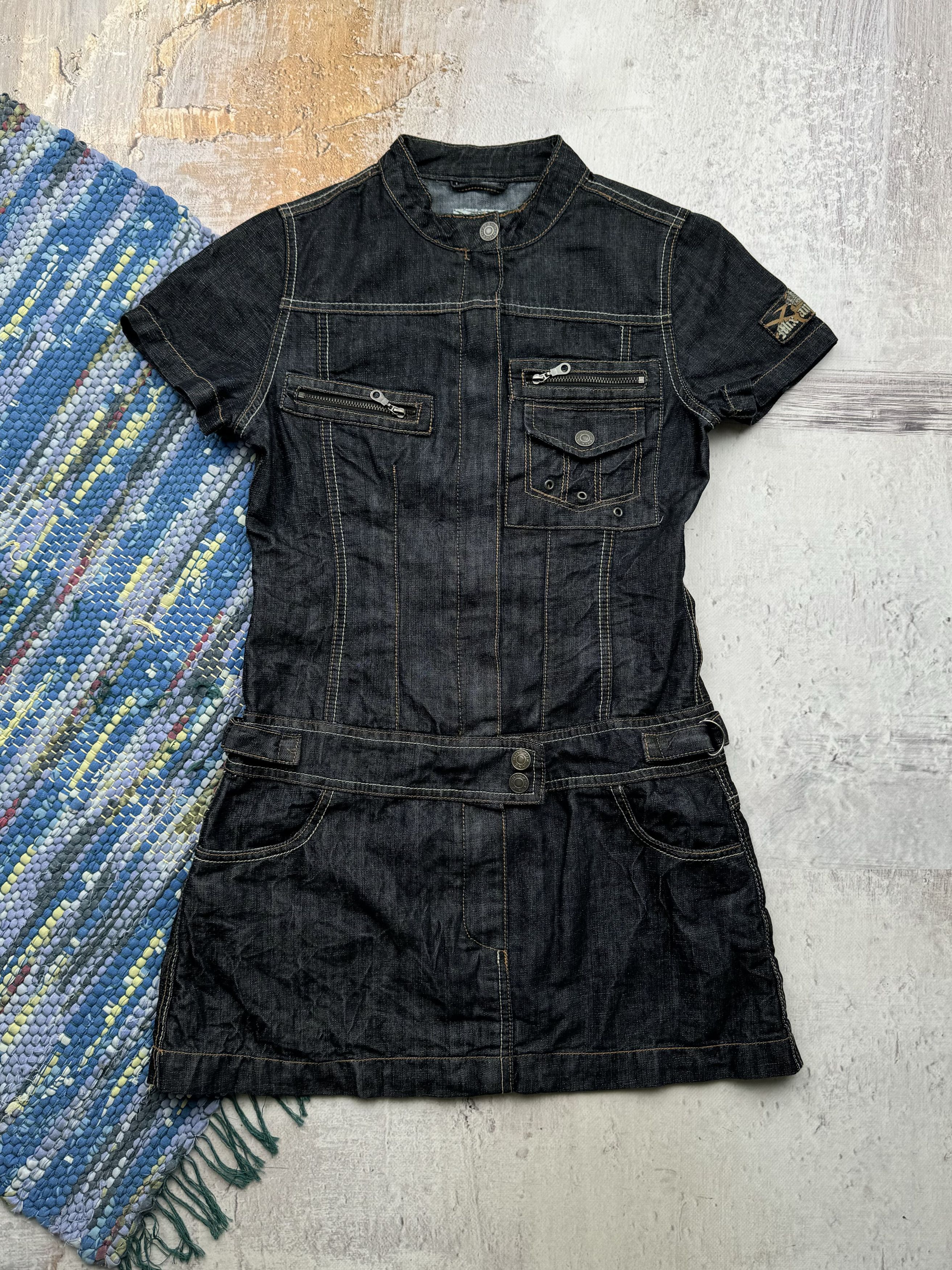 Japanese Brand × Vintage Vintage Multi-Pocket Denim Dress Size S / US 4 / IT 40 - 1 Thumbnail