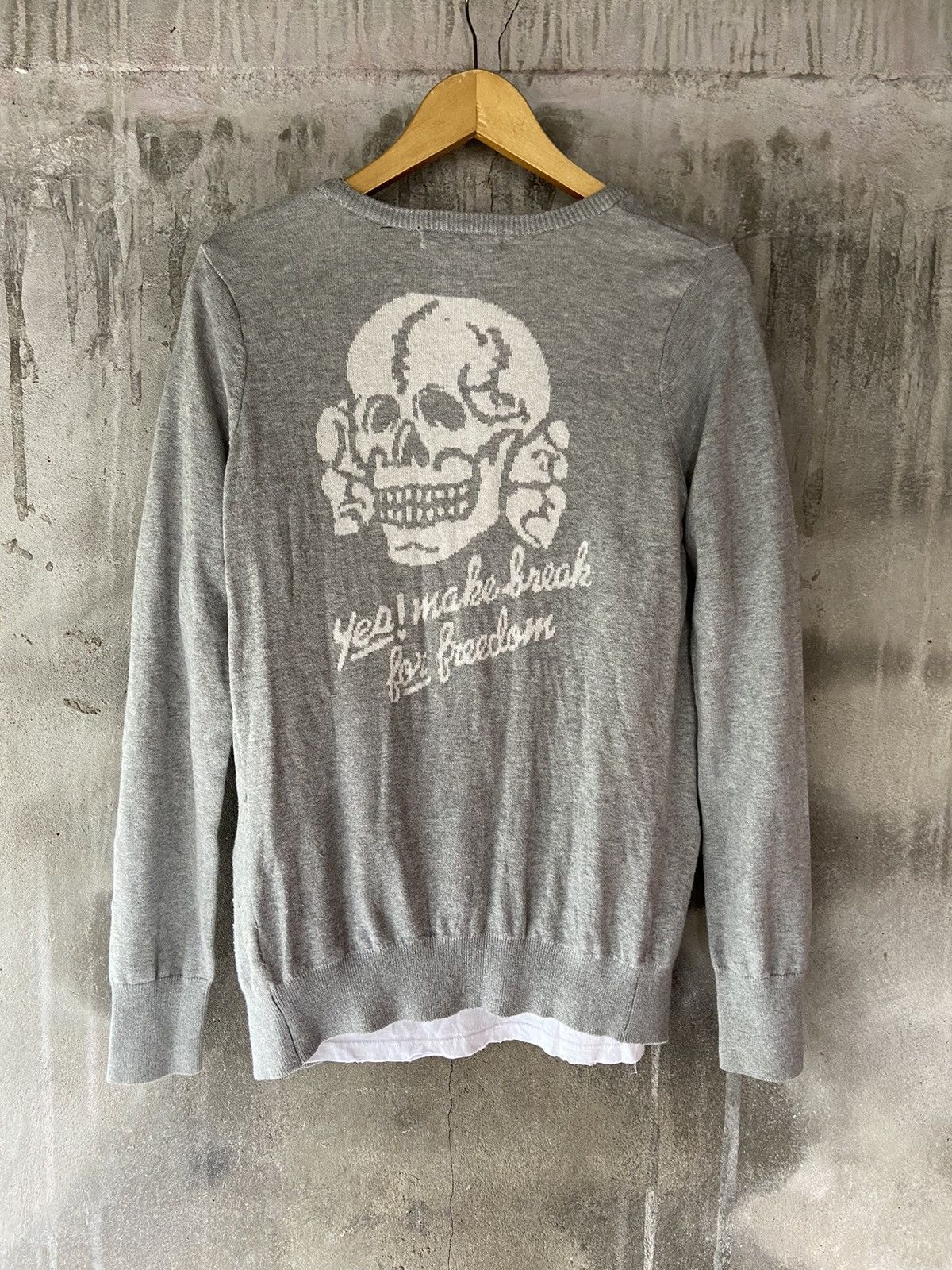 Beauty Beast × Hysteric Glamour × Japanese Brand WITCHES SABBATH MOUSSY KNIT 2 IN 1 HYDROGEN DISTRESSED TEE Size US M / EU 48-50 / 2 - 7 Thumbnail