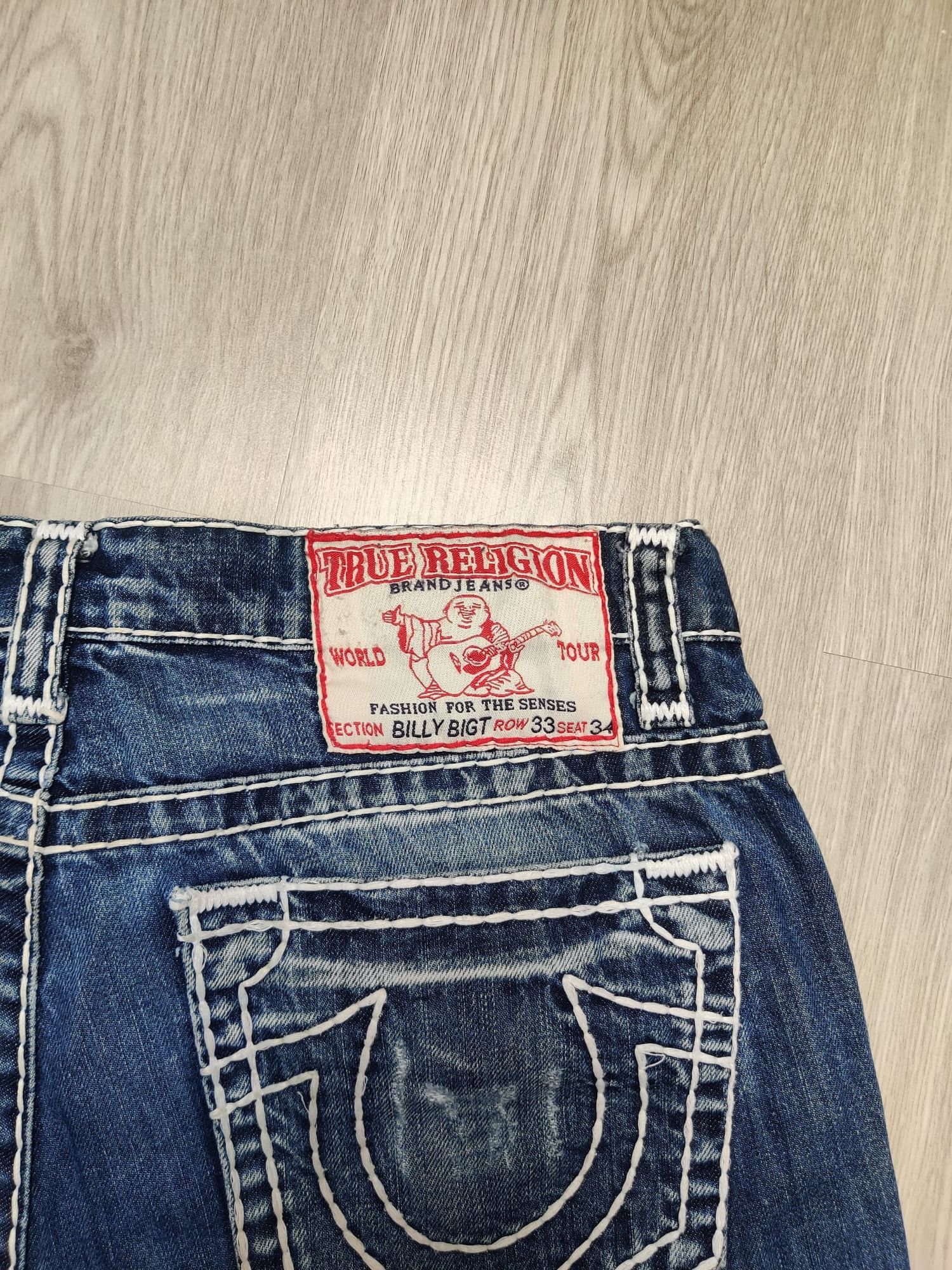 True Religion Vintage True Religion jeans blue/white Size US 33 - 5 Thumbnail