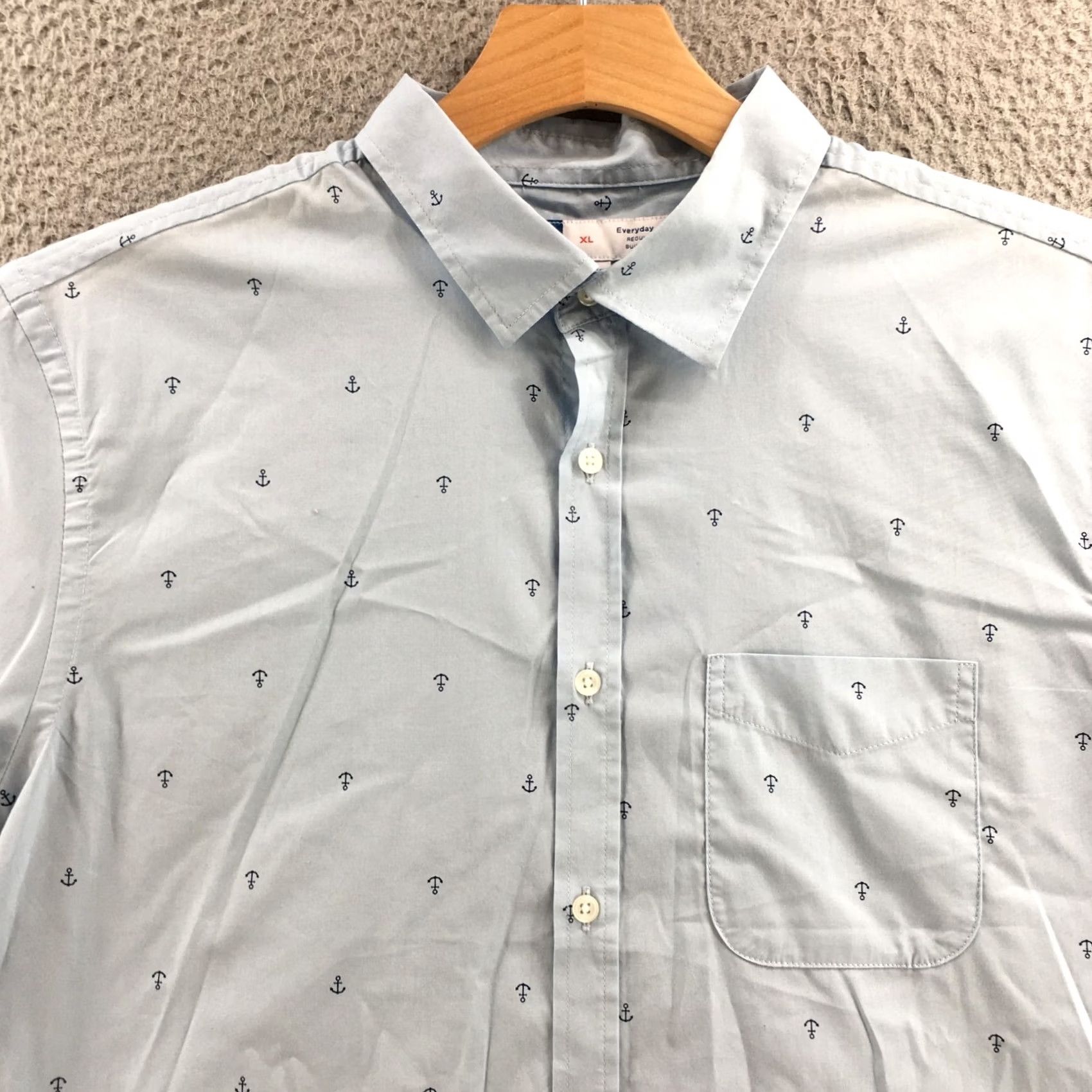 Old Navy Old Navy Button-Up Shirt Womens XL Blue Cotton Blend Collared Short Sleeve NEW Size XL / US 12-14 / IT 48-50 - 2 Thumbnail