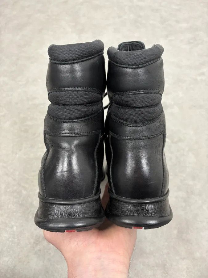 Prada SS2000 Prada Black Leather Ankle Metallic Boots Size US 8 / IT 38 - 7 Thumbnail