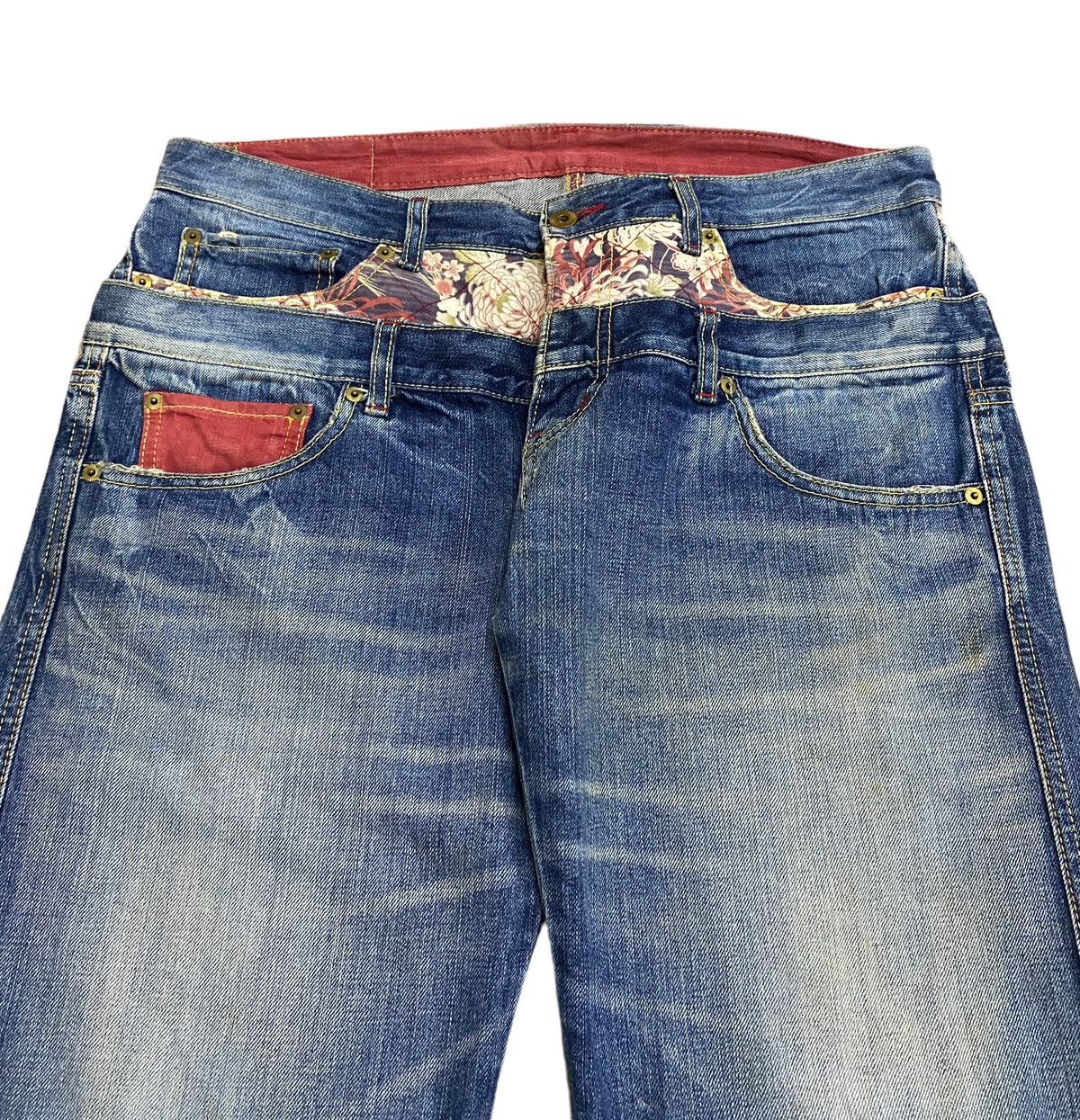 Eternal Rare Design Vintage Eternal Sukajan Doube Waist Jeans 1990s Size US 34 / EU 50 - 3 Thumbnail