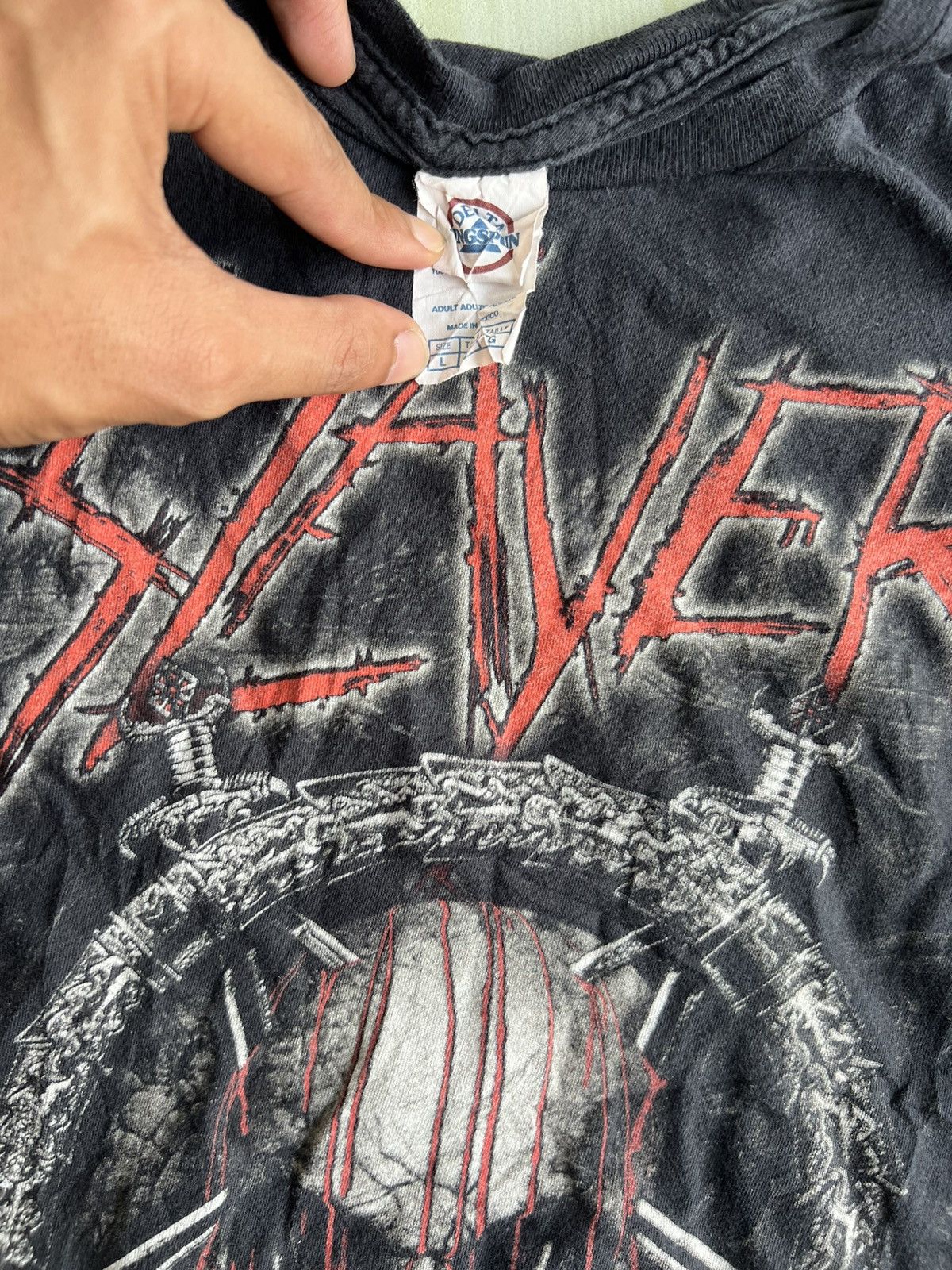 Slayer Vintage 2004 Slayer Thrash Metal California Skulls Shirt Size US M / EU 48-50 / 2 - 4 Thumbnail