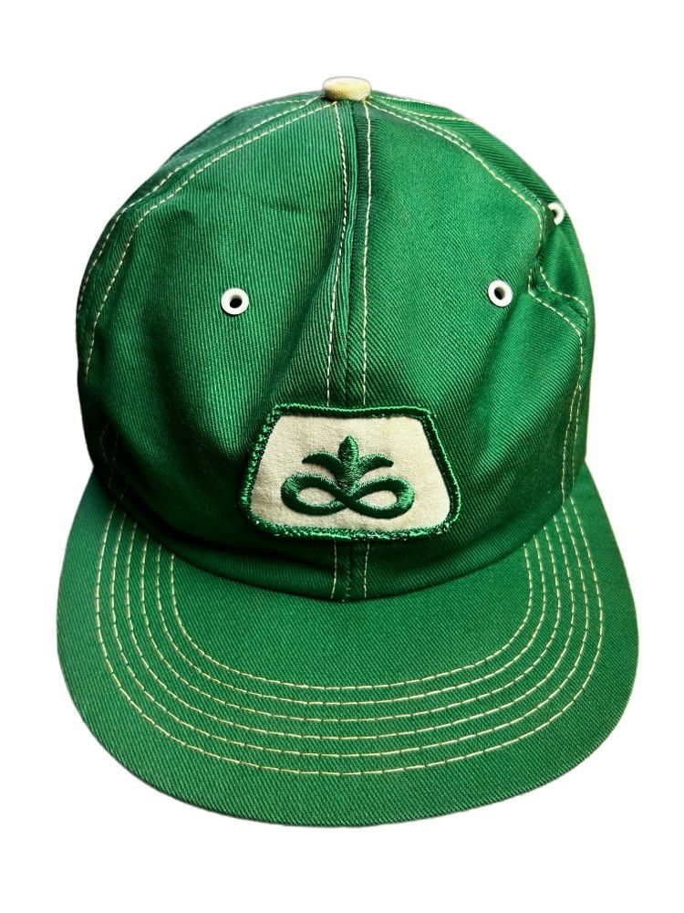 Vintage Vintage 1980's Pioneer Hi-Bred Seeds K-Products Snapback Hat Size ONE SIZE - 1 Thumbnail