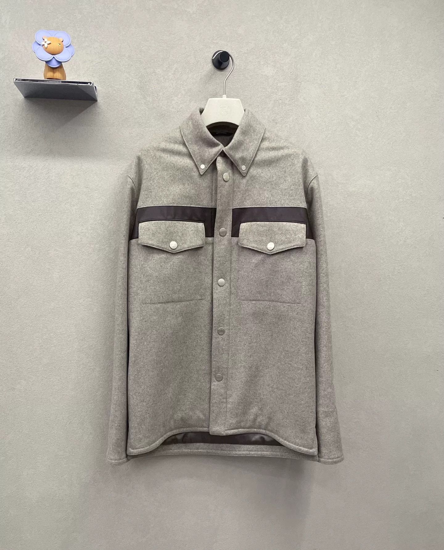 Hermes Hermes Gray Woolen Coat Size US S / EU 44-46 / 1 - 1 Thumbnail