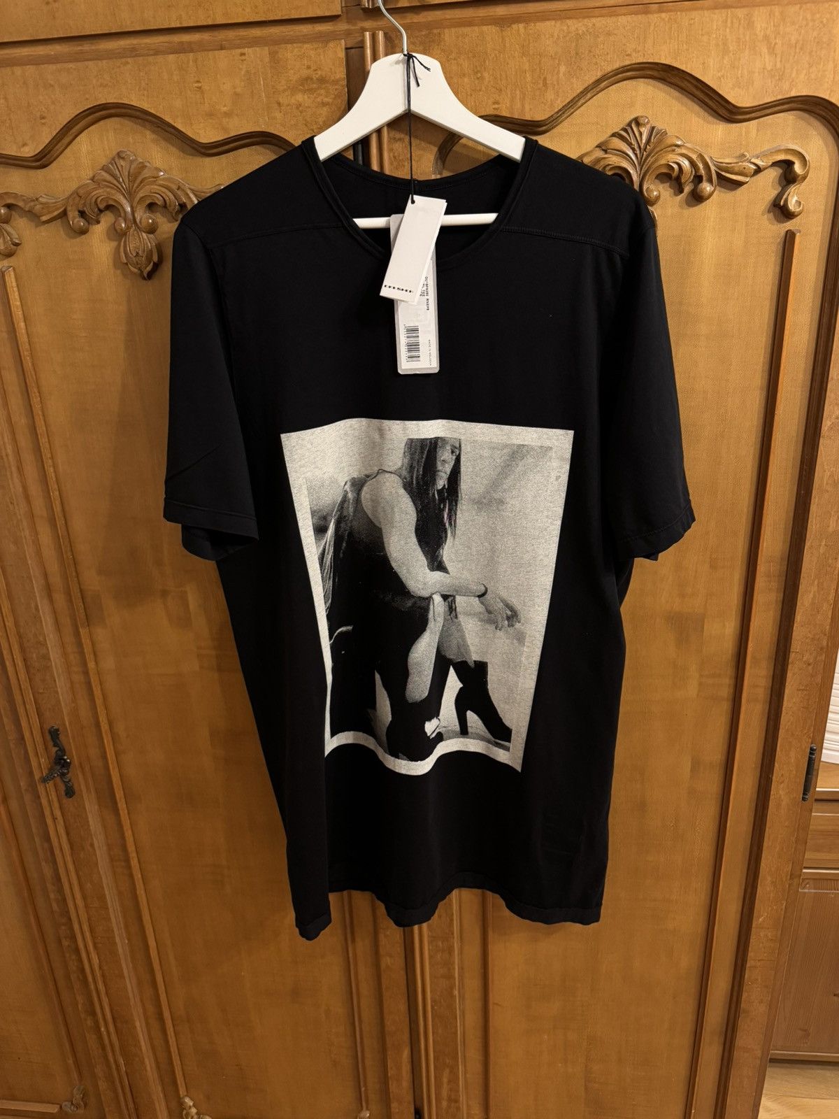 Rick Owens Drkshdw Rick Owens Drkshdw Portrait Photo Black Tee Size US XXL / EU 58 / 5 - 1 Thumbnail