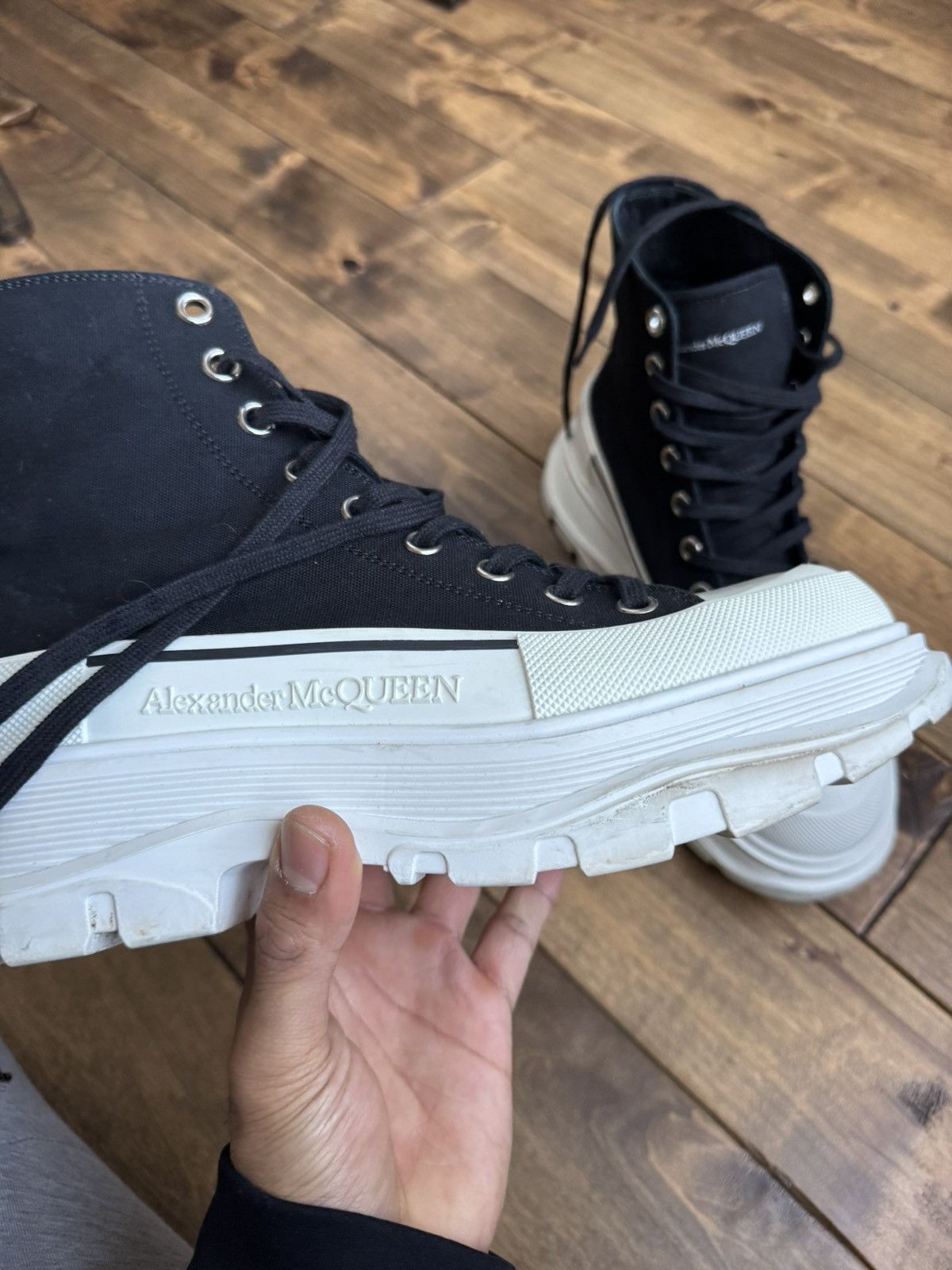 Alexander McQueen Alexander McQueen Tread Slick High Tops Chunky Sole Size US 7.5 / EU 40-41 - 5 Thumbnail