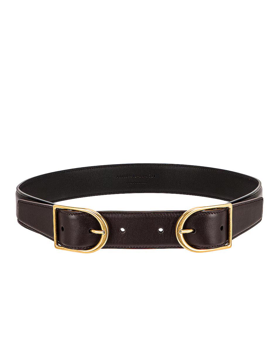 Saint Laurent Paris o1bcso1str1224 Size: 75 /Double Buckle Belt in Black Size ONE SIZE - 1 Thumbnail