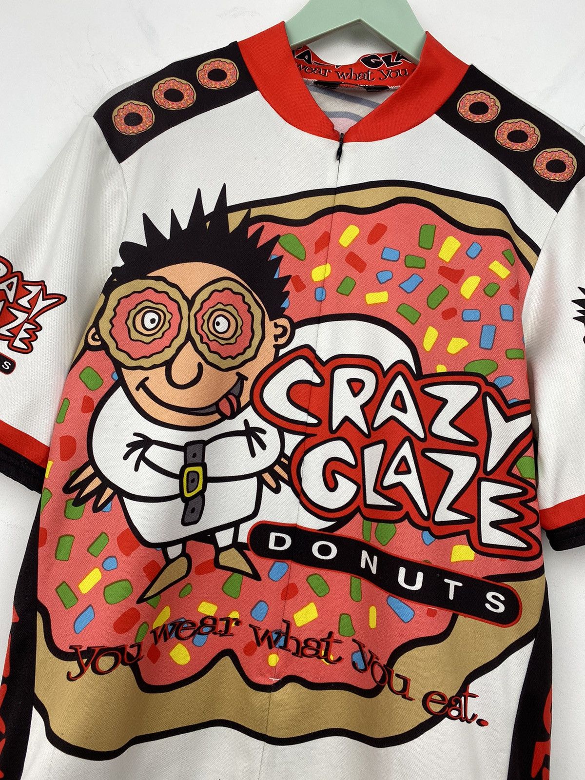 Bicycle Pearl Izumi Crazy Glaze Donuts 2003 Cycling Jersey SMS Y2K Size US L / EU 52-54 / 3 - 2 Thumbnail