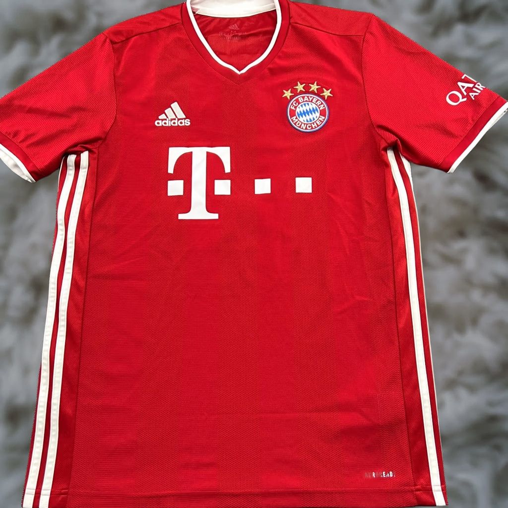 Adidas Bayern Munich 2020 2021 Home Mens Football Jersey Medium Adidas Shirt Shirt Men Red Polyester Jersey Moisture Wicking Quick Dry Football Nike? Size US M / EU 48-50 / 2 - 1 Thumbnail