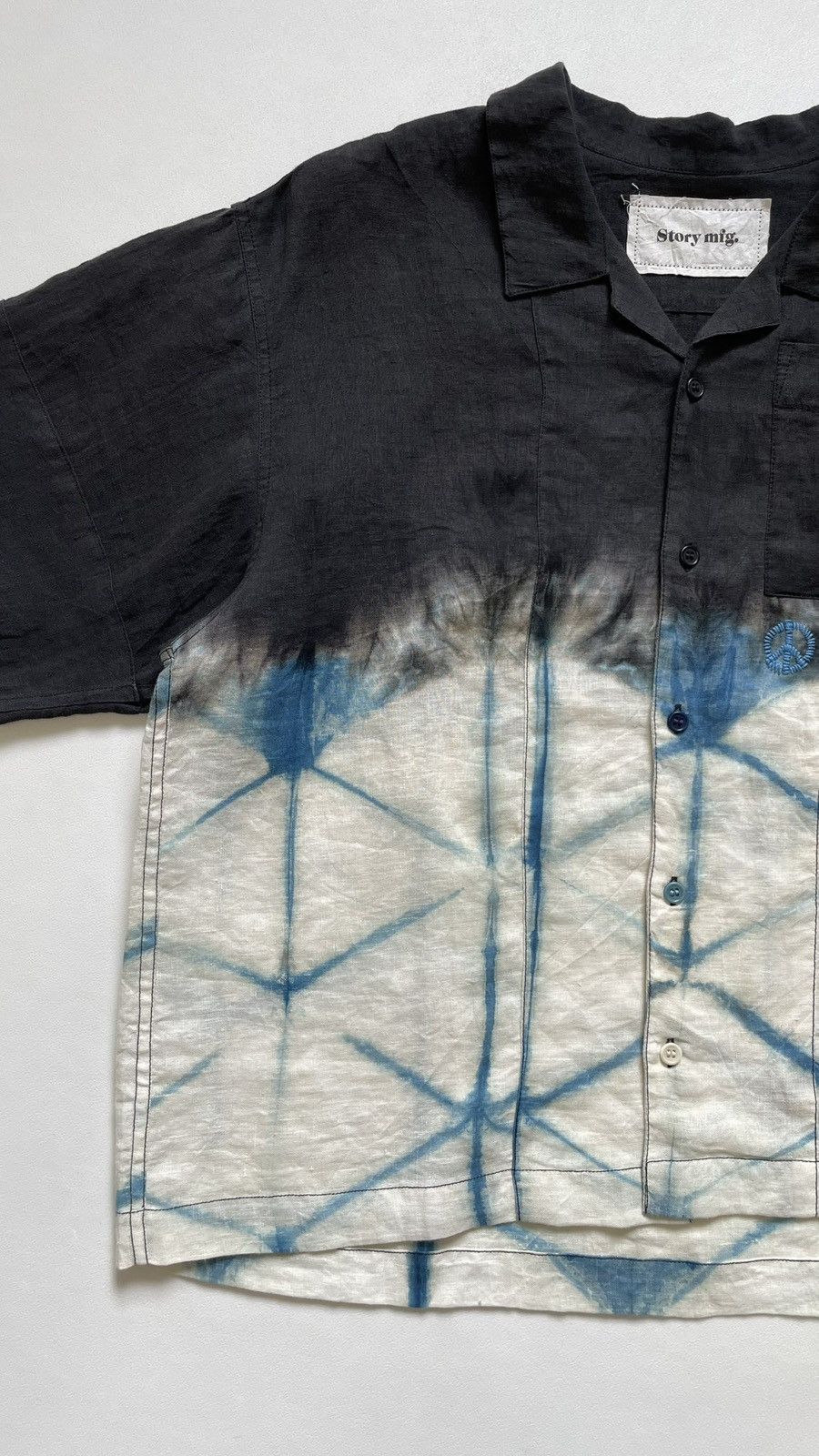 Story Mfg. ‘Peace Tie Dye Print’ Linen Shirt Size US M / EU 48-50 / 2 - 4 Thumbnail